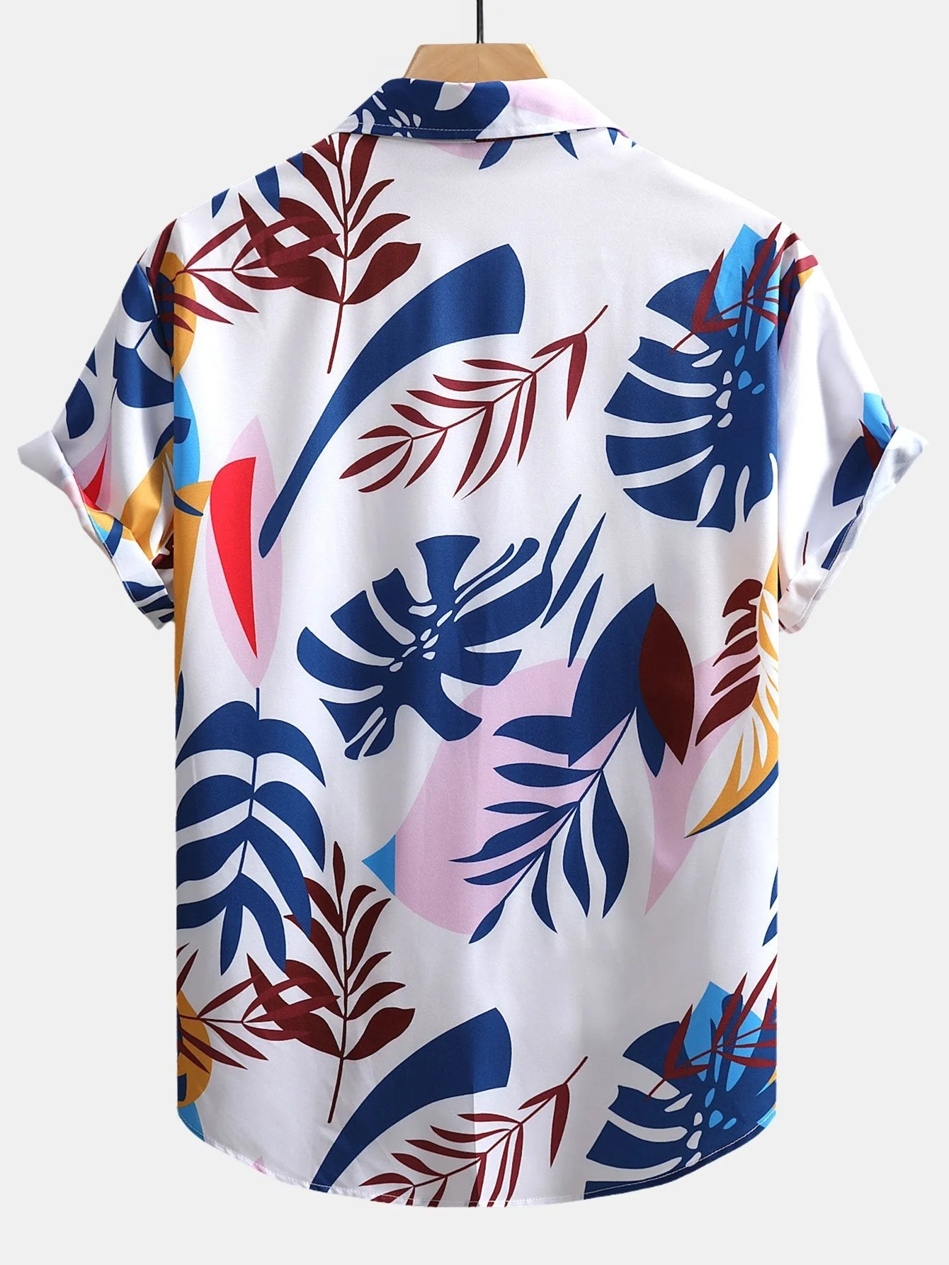 Almund® | Colorful Leaf Print Button Up Shirt - Image 2