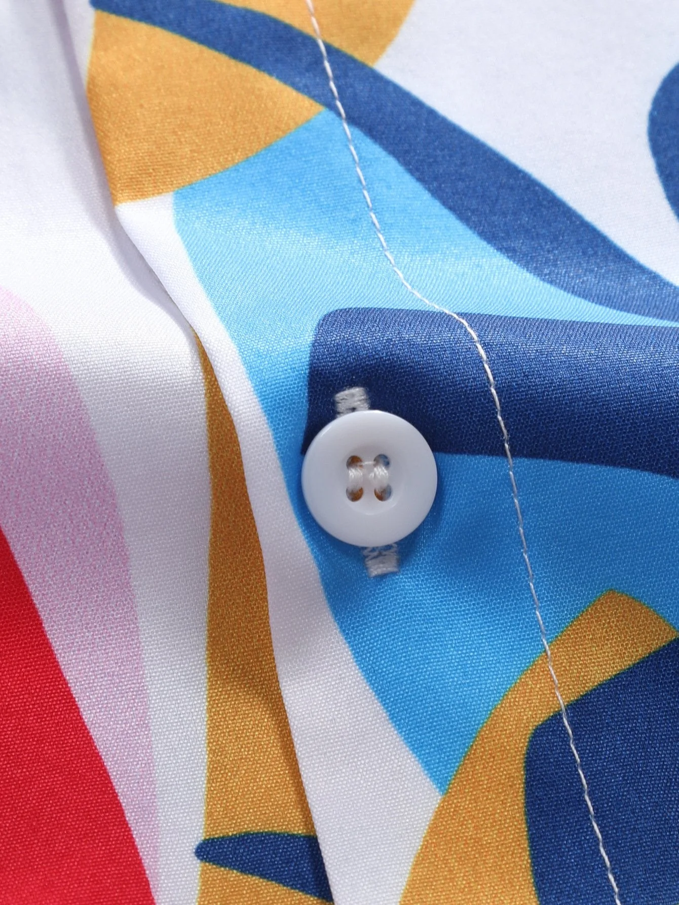 Almund® | Colorful Leaf Print Button Up Shirt - Image 3