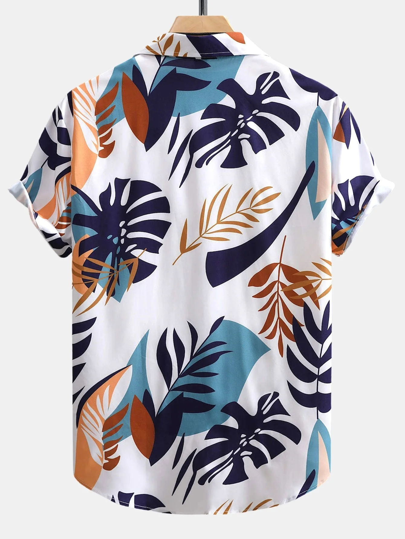 Almund® | Colorful Leaf Print Button Up Shirt - Image 7