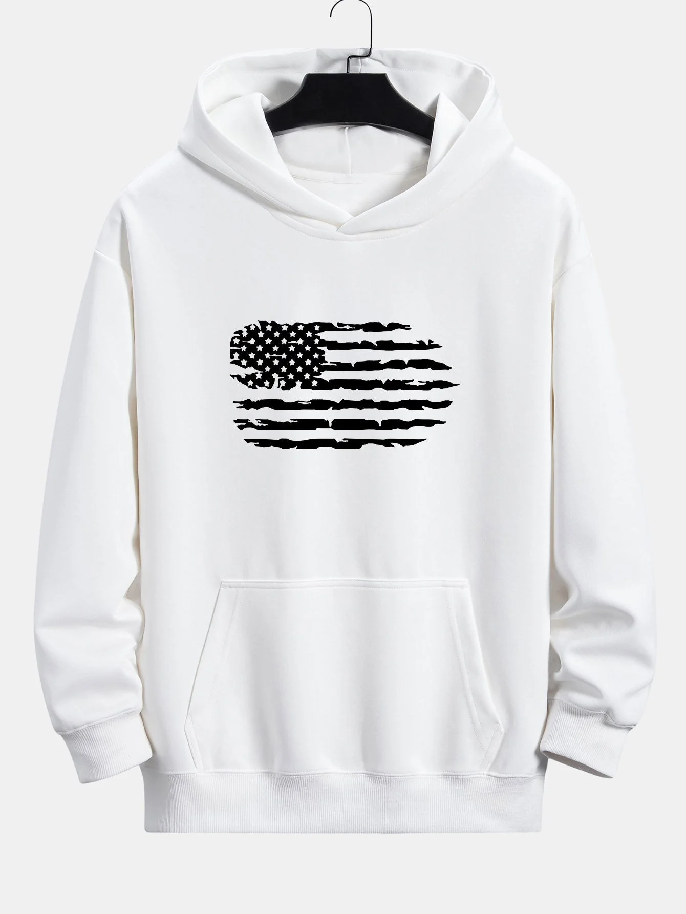 Alonso | American Flag Print Relax Fit Hoodie - Image 2
