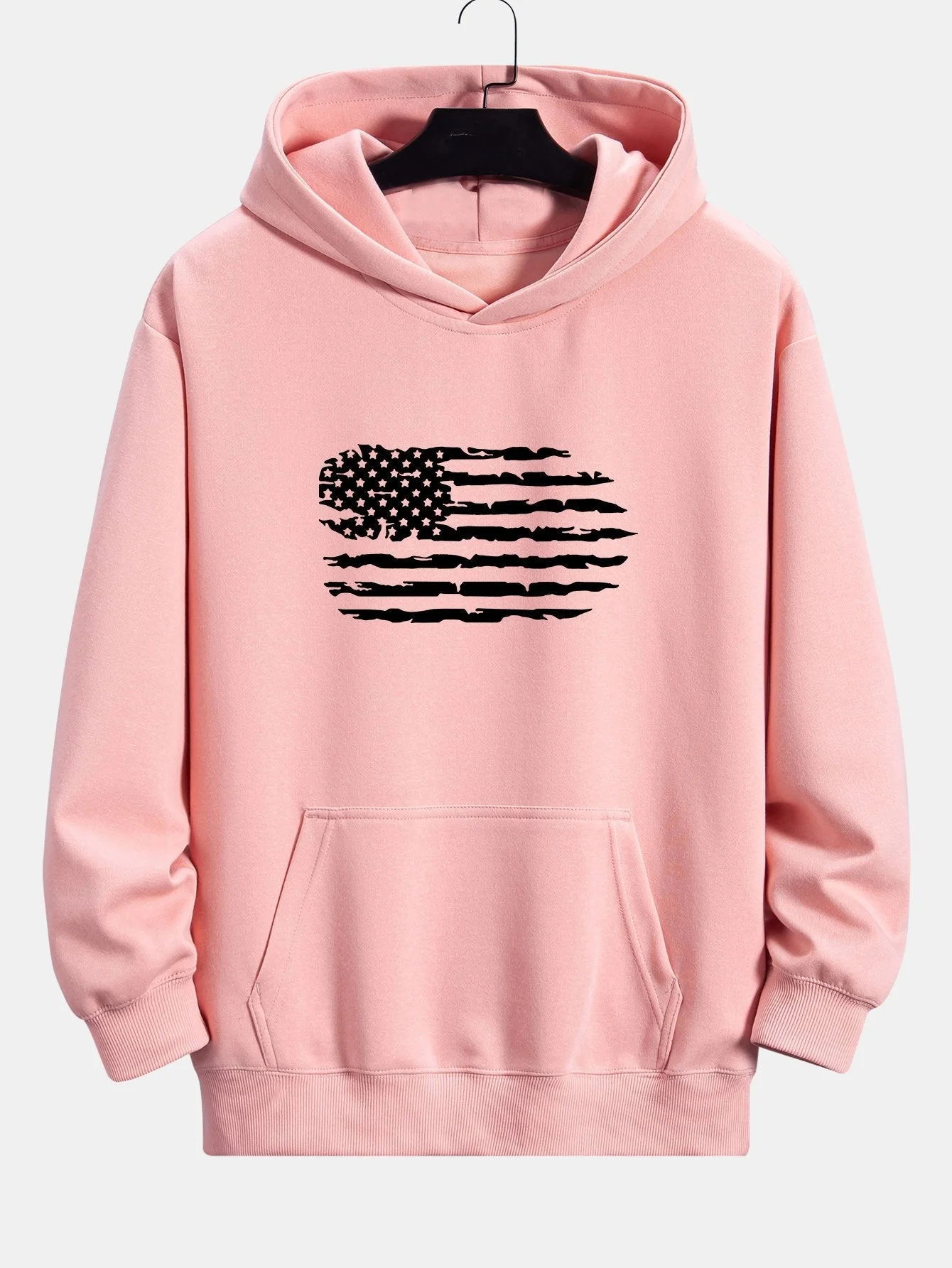 Alonso | American Flag Print Relax Fit Hoodie - Image 3