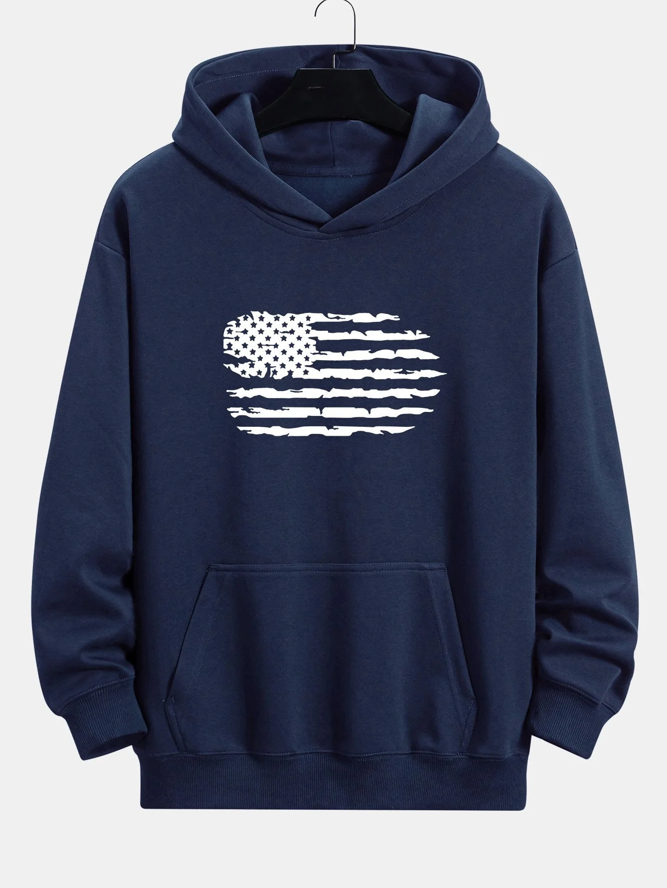 Alonso | American Flag Print Relax Fit Hoodie - Image 6