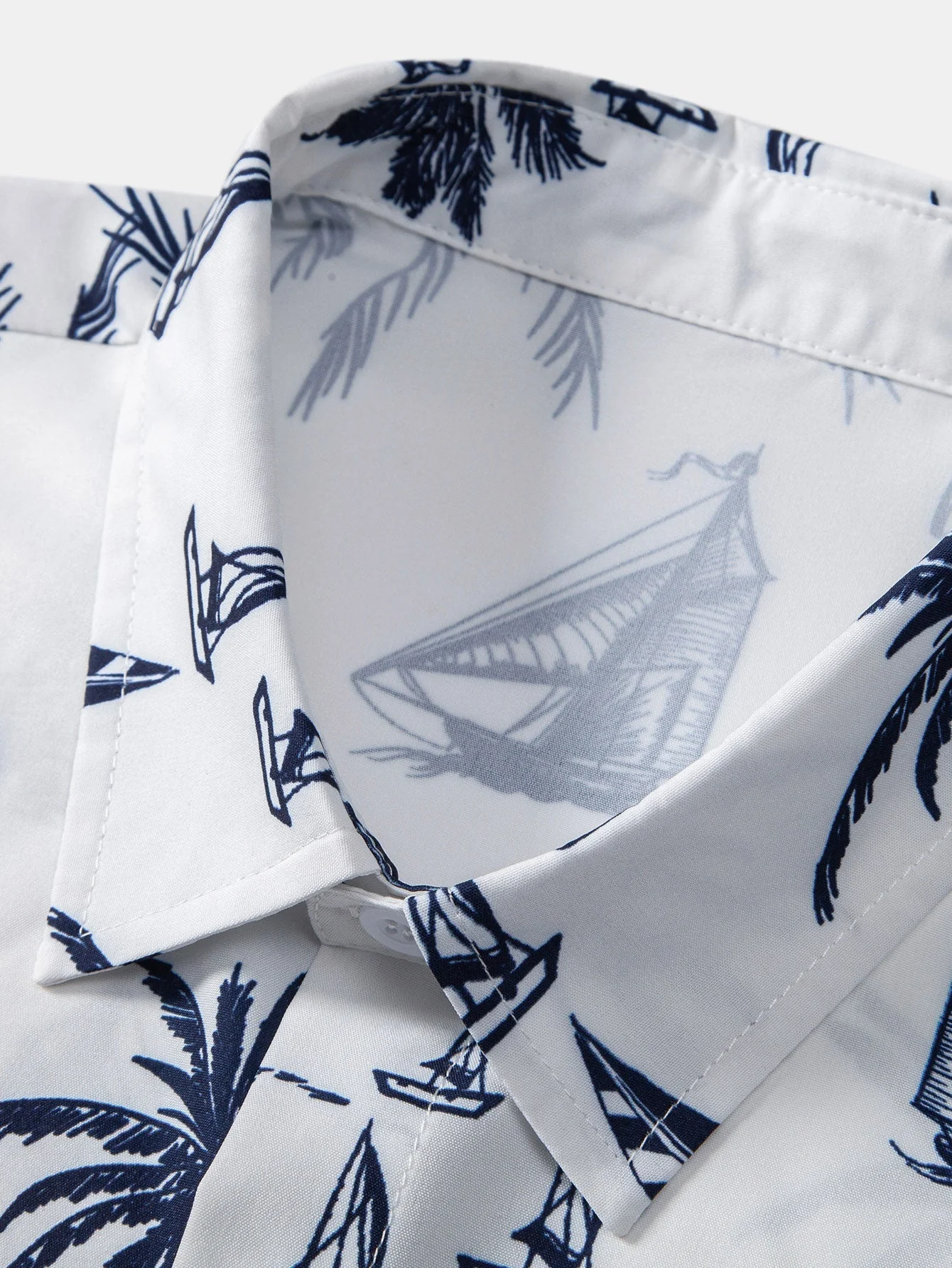 Alphaeus® | Island Sailing Print Button Up Shirt - Image 3