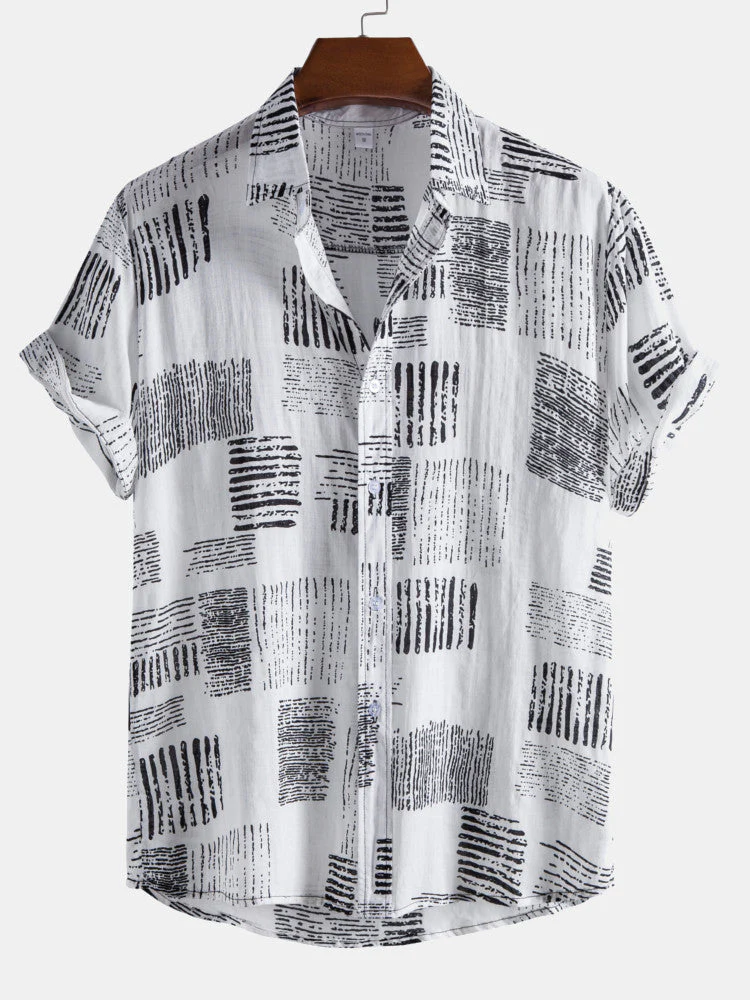 Aluf® | Abstract Printing Lapel Shirts