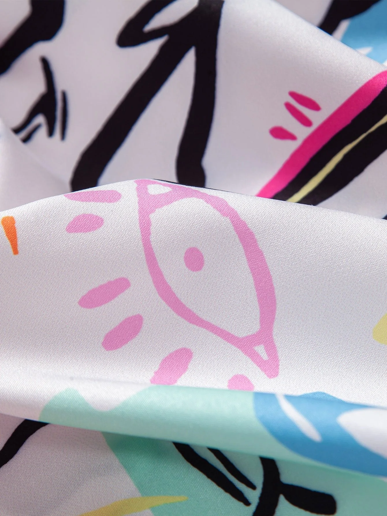 Alvaro® | Graffiti Print Button Up Shirt - Image 5