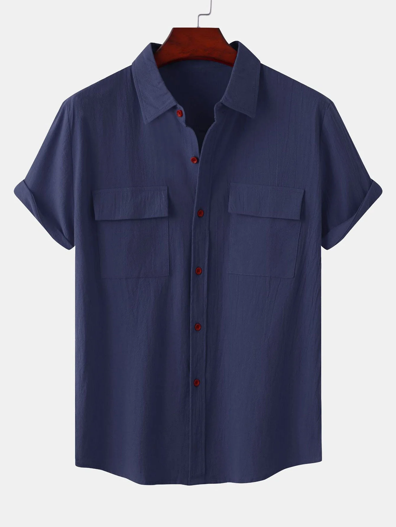 Alver® | Man Button Up Shirt With Patch Pockets - Image 3