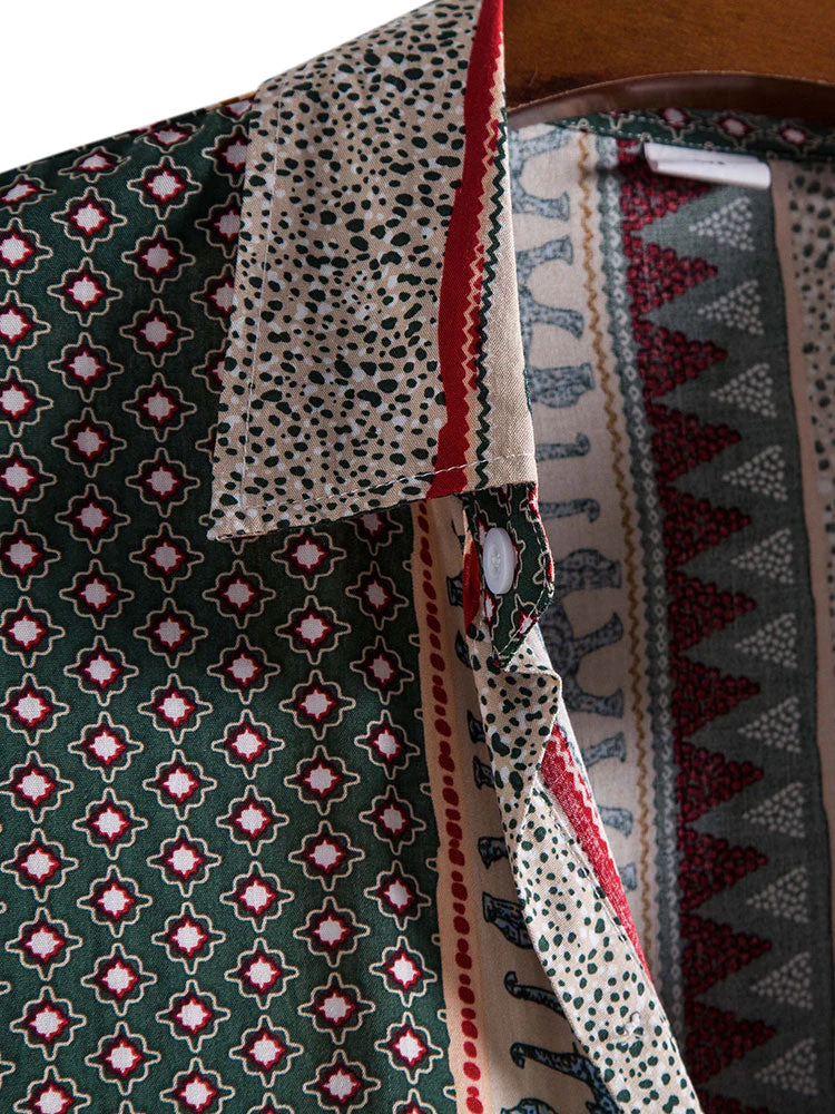 Alvern® | Elephant Geometric Print Shirt - Image 10