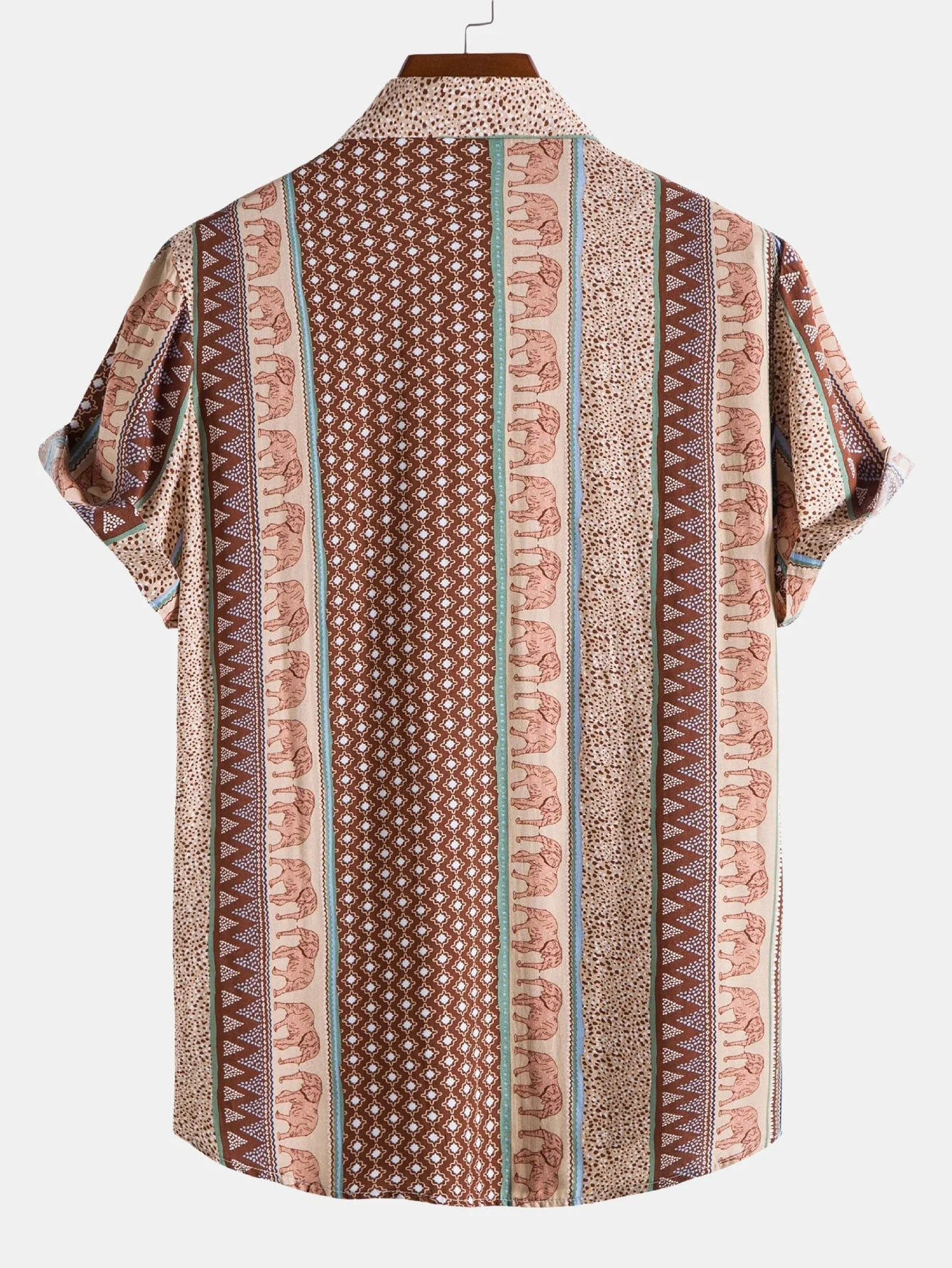 Alvern® | Elephant Geometric Print Shirt - Image 4