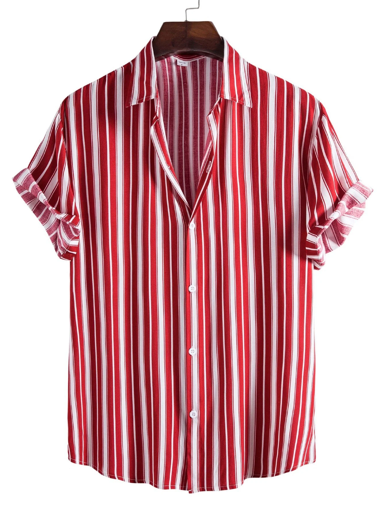 Alvis® | Stripes Short Sleeve Casual Shirts - Image 4