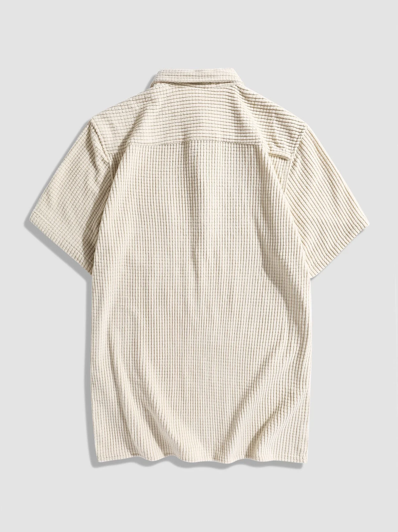 Alvord® | Waffle Lapel Solid Henley Shirts - Image 2