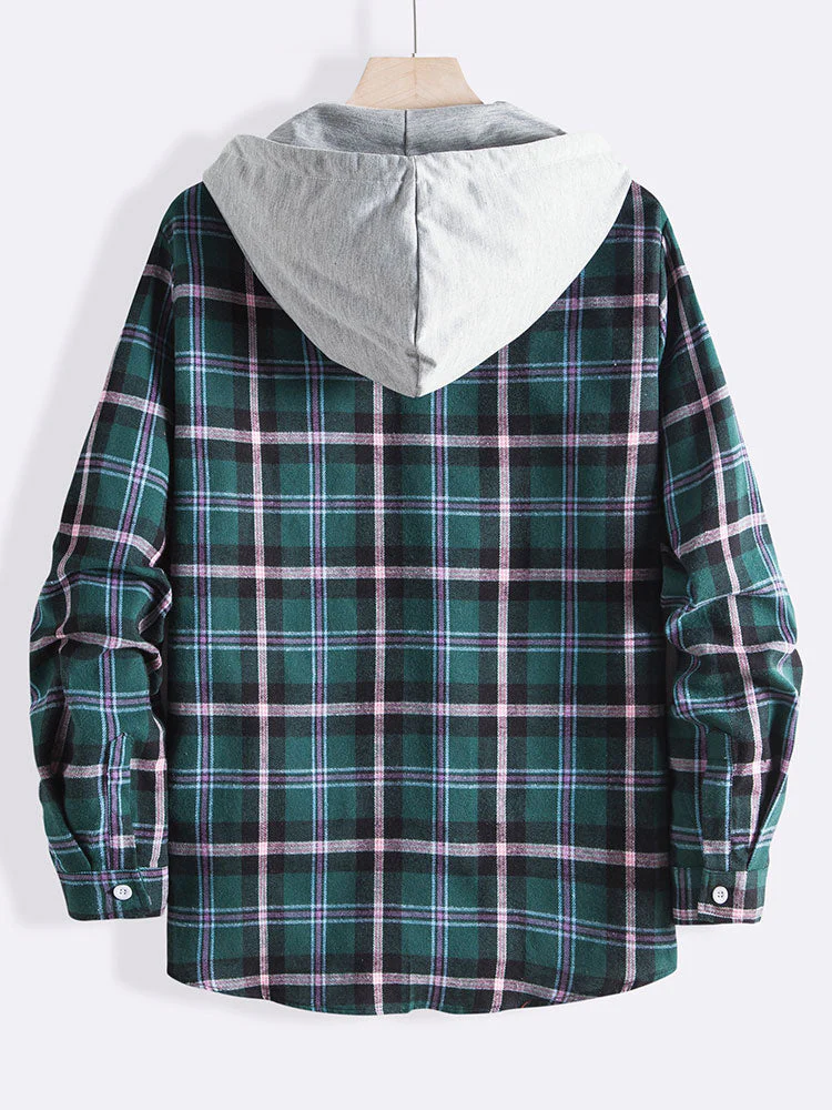 Alwyn® | Men Plaid Hooded Shirt - Image 2