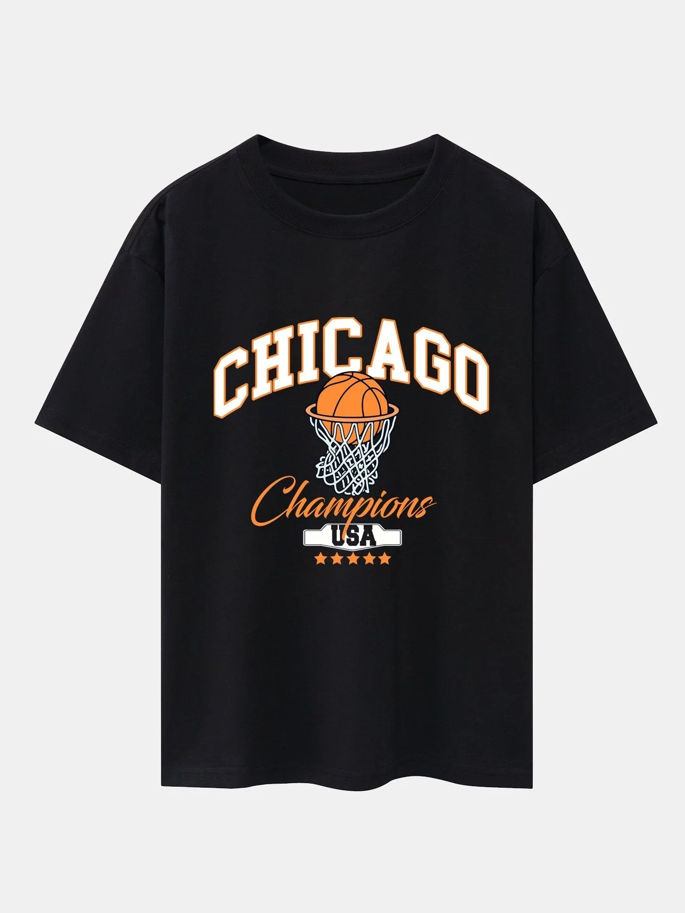 Amadeo® | Chicago Basketball Print Oversize T-Shirt - Image 3