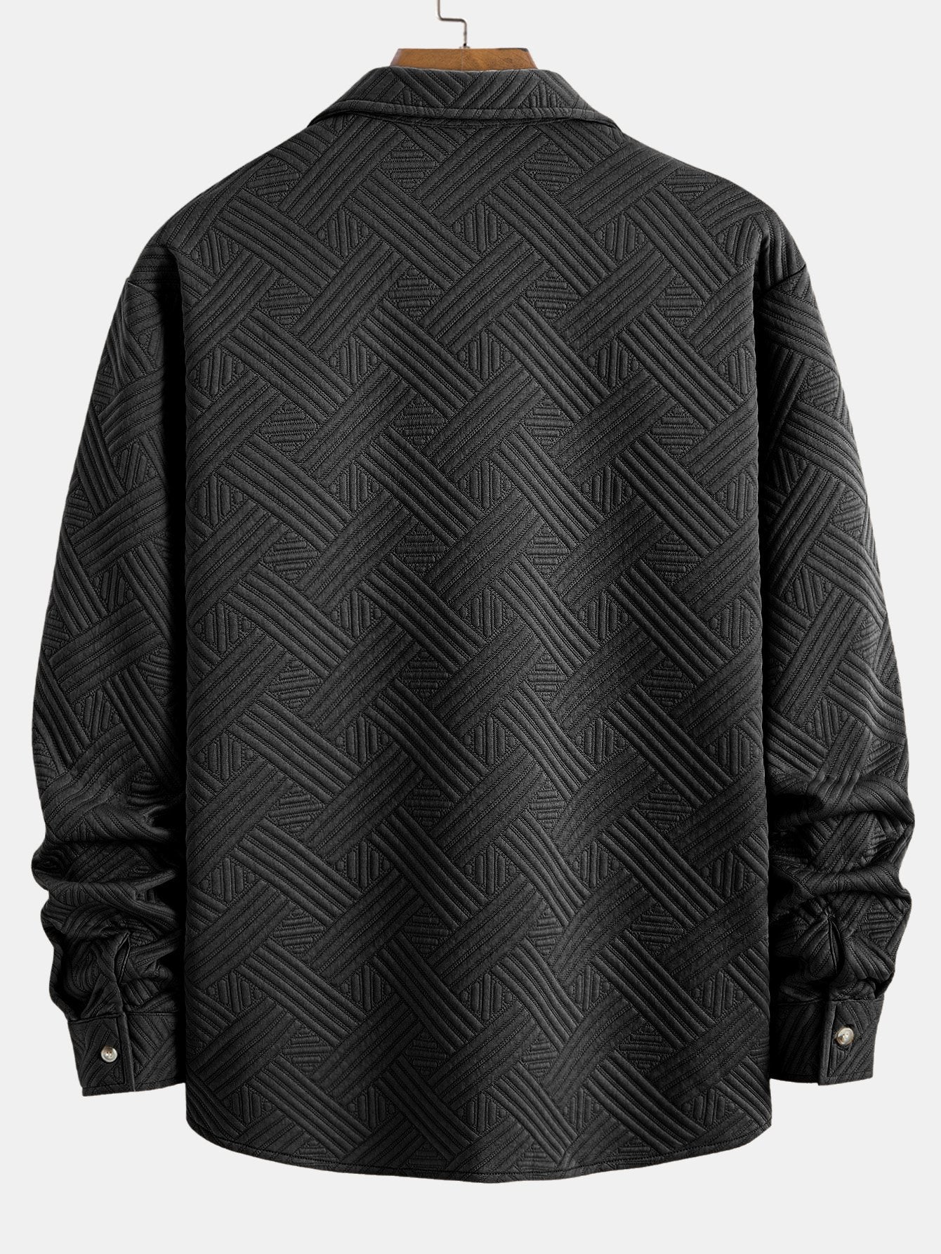 Amadeo® | Striped Jacquard Button Up Shirt - Image 4