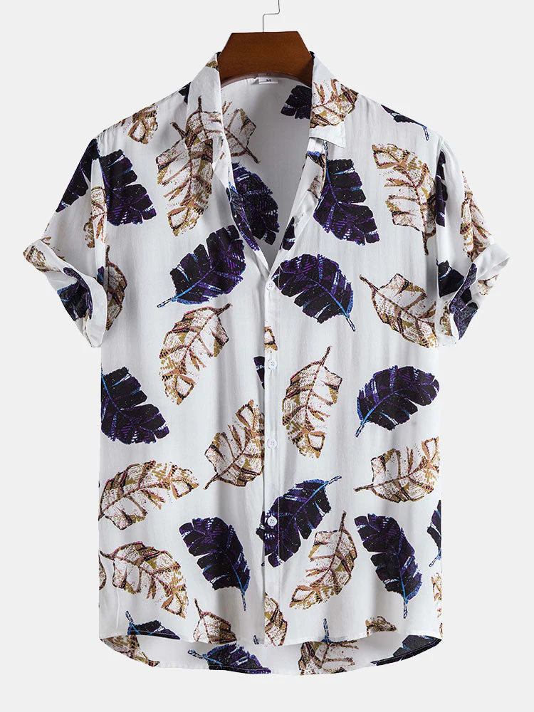 Amancio® | Leaves Print Shirt