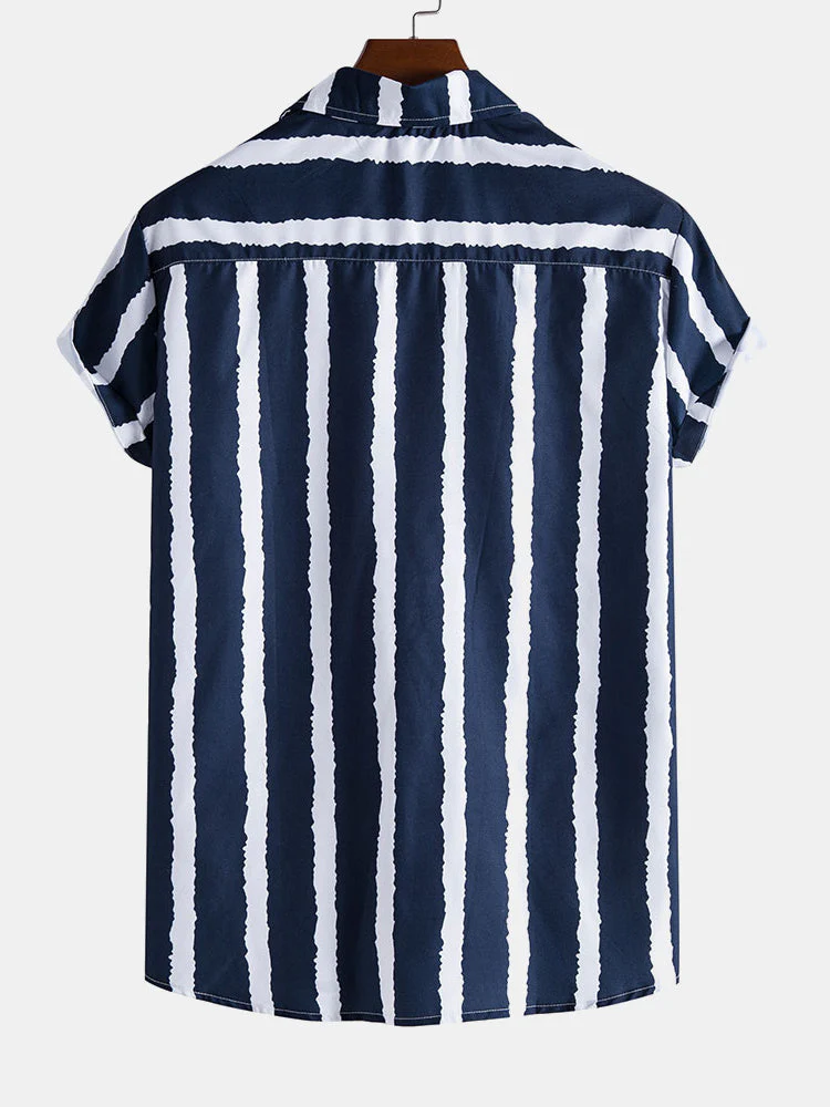 Amaniel® | Wide Stripes Lapel Shirts - Image 2