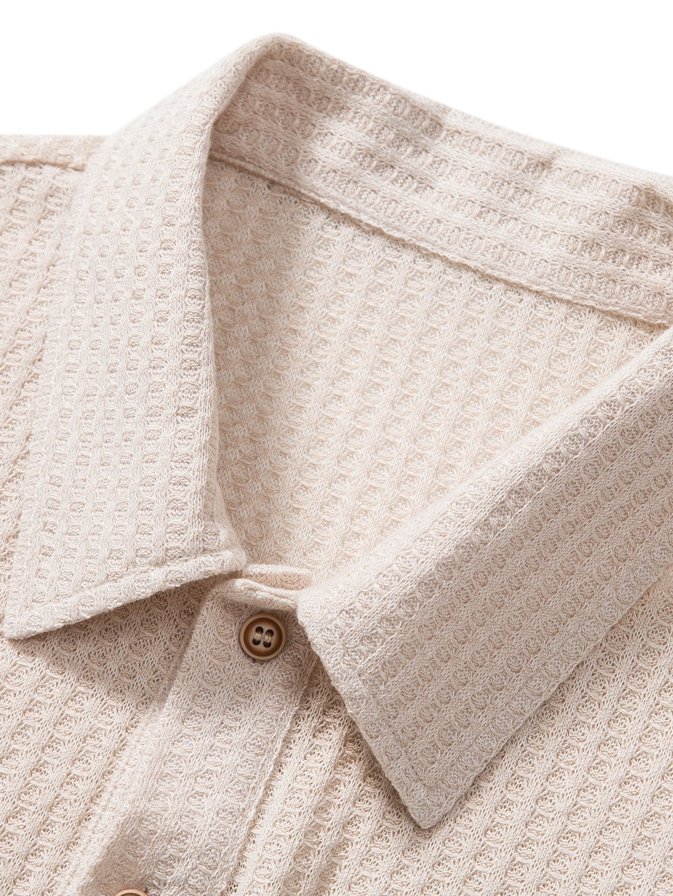 Amaro® | Knitted Waffle Polo Shirt - Image 5