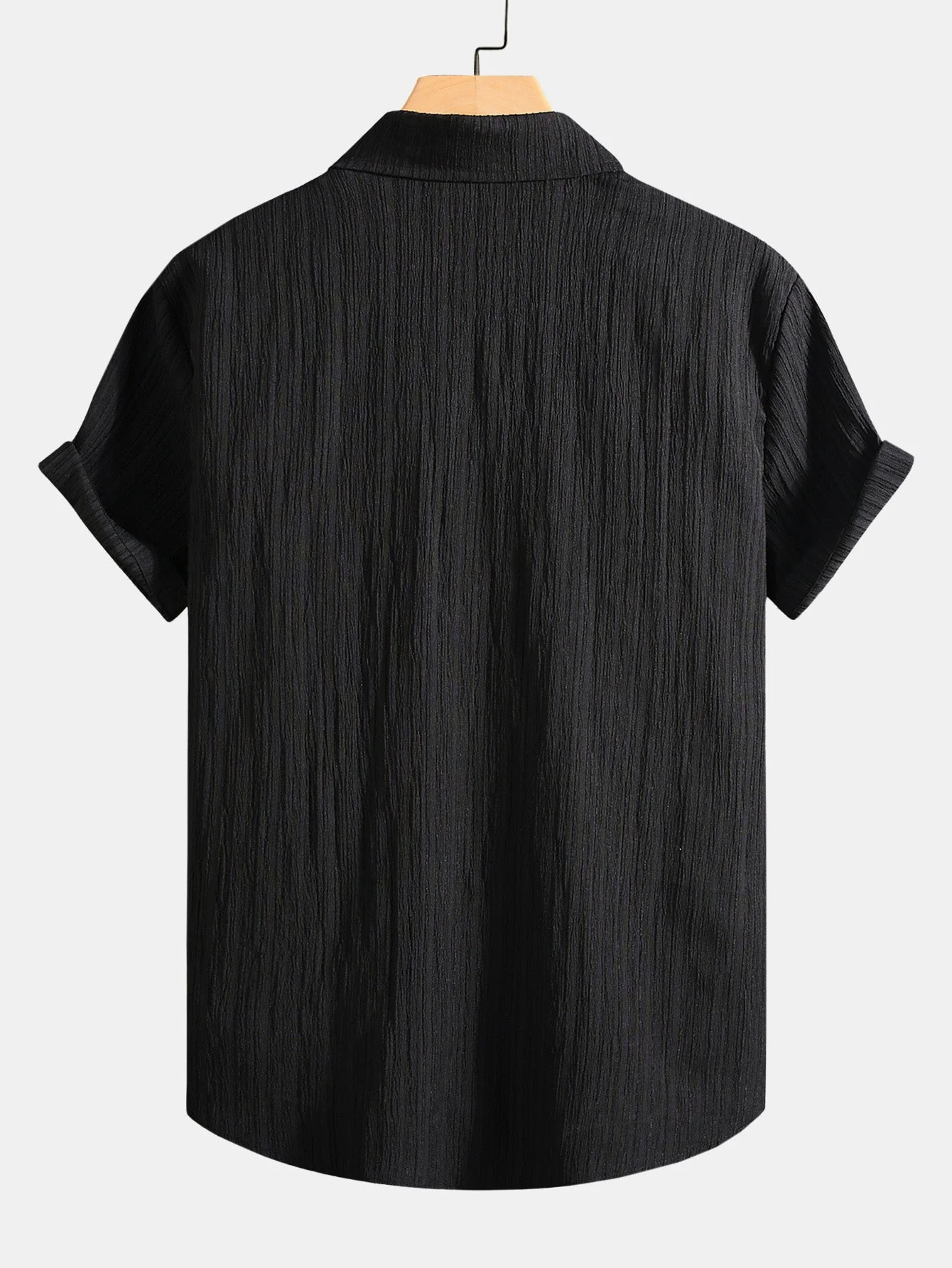 Ambrosius® | Wrinkled Texture Print Button Up Shirt - Image 2