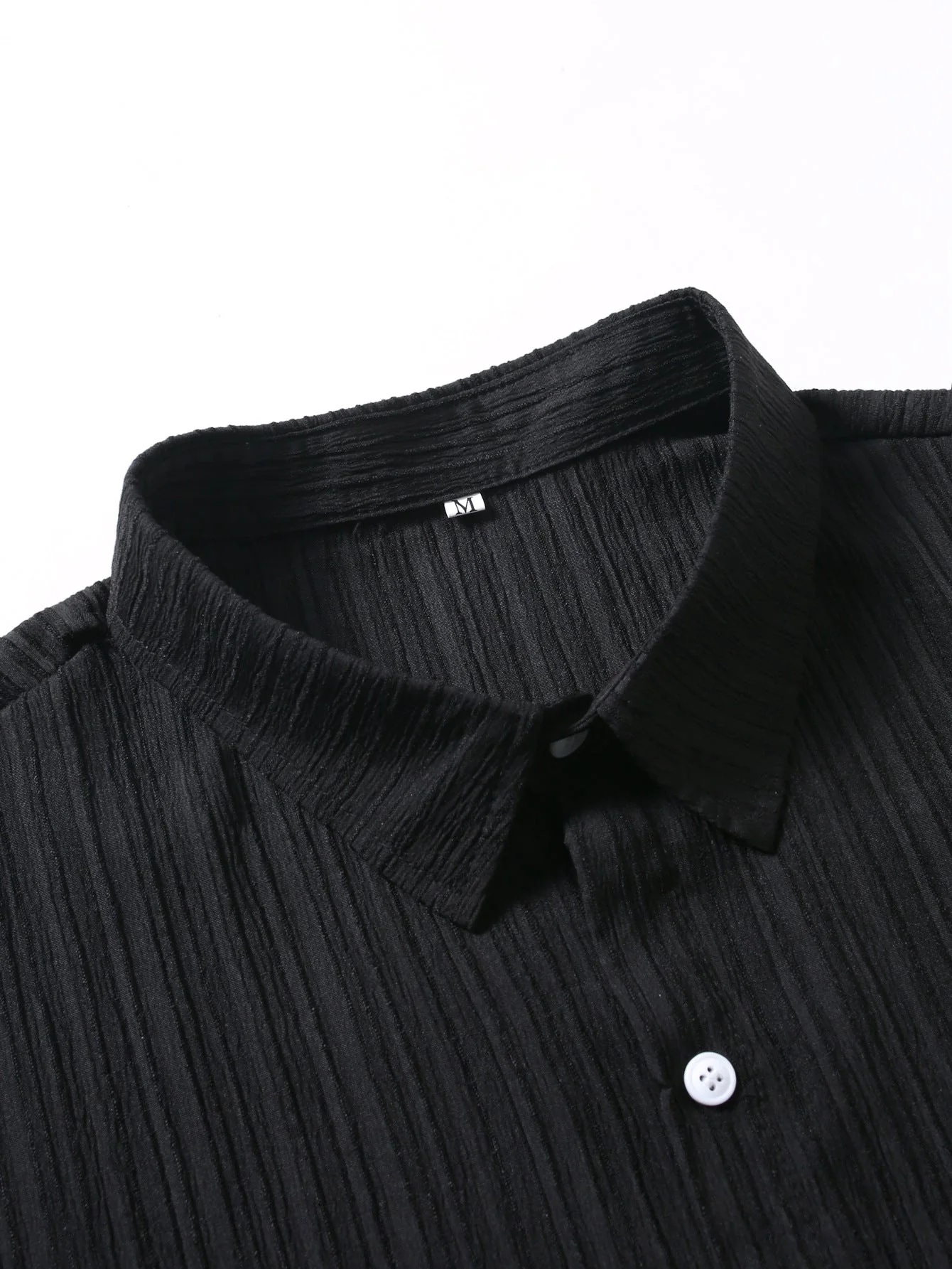 Ambrosius® | Wrinkled Texture Print Button Up Shirt - Image 5