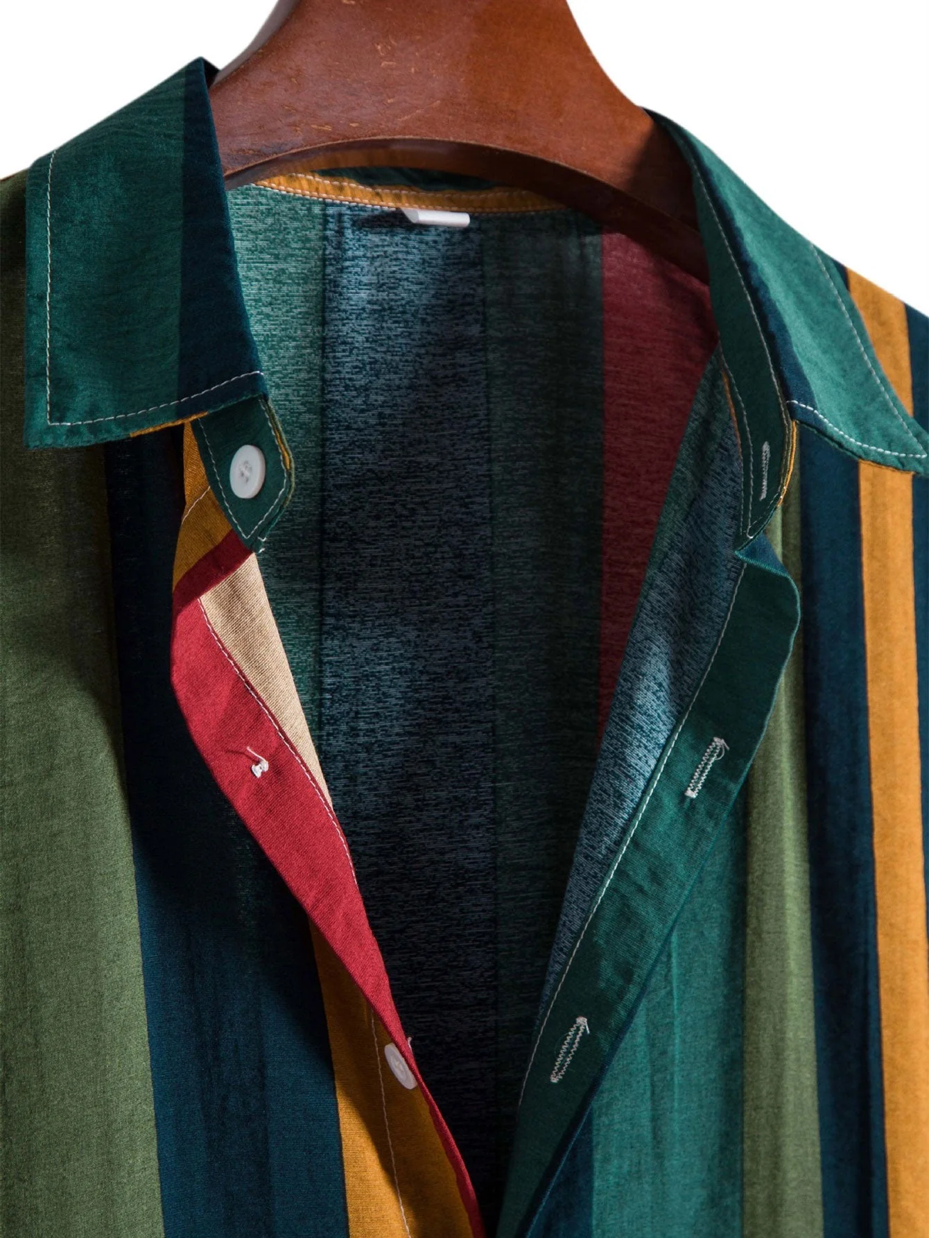 Amedeo® | Colored Striped Button Up Shirt - Image 3