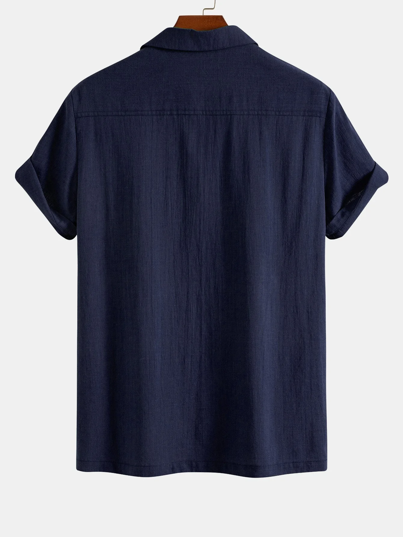 Amelius® | Mid Century Starbursts Print Linen Look Patchwork Bowling Shirt - Image 4