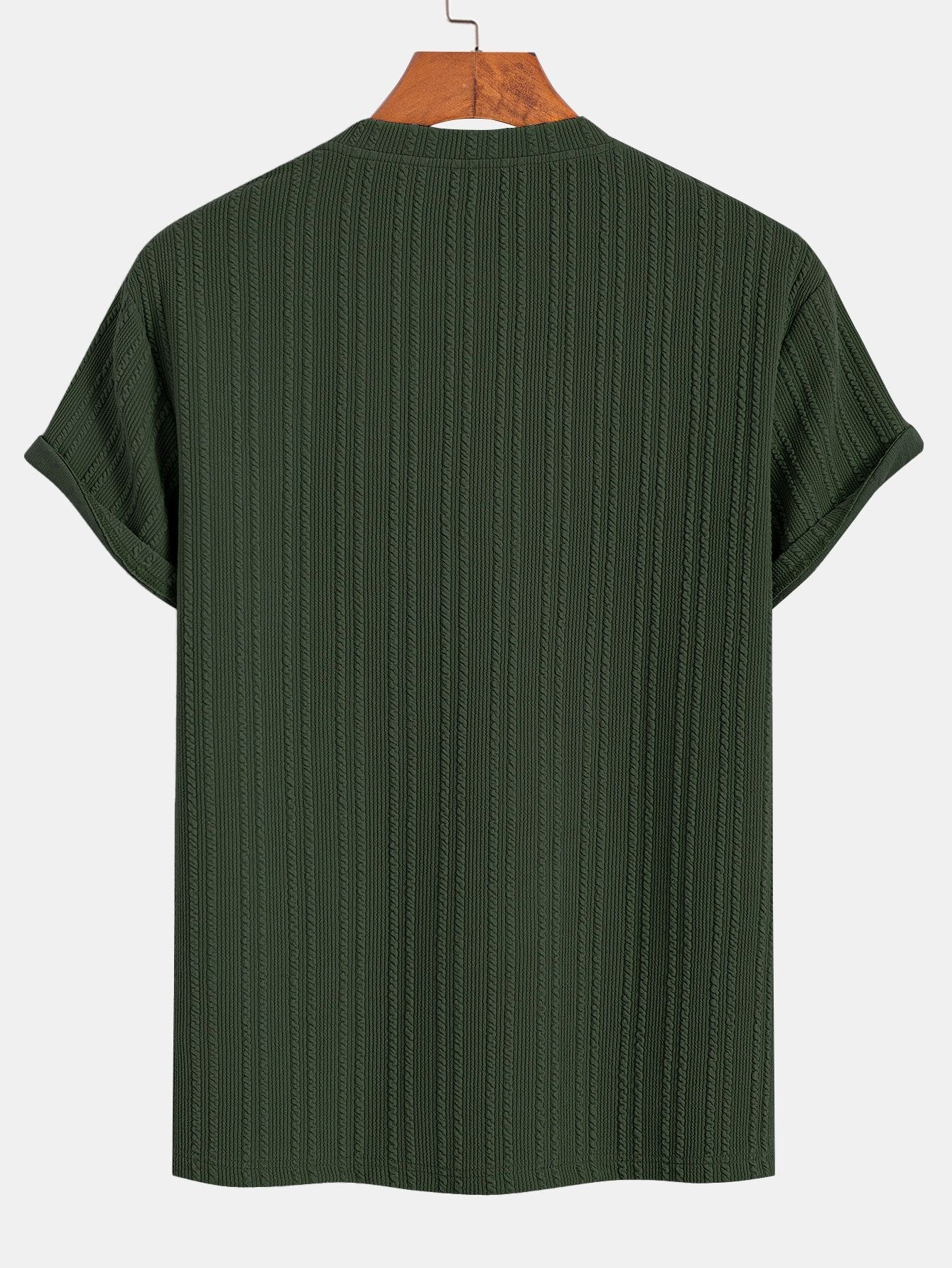 Américo® | Muscle Fit Ribbed T-Shirt - Image 4