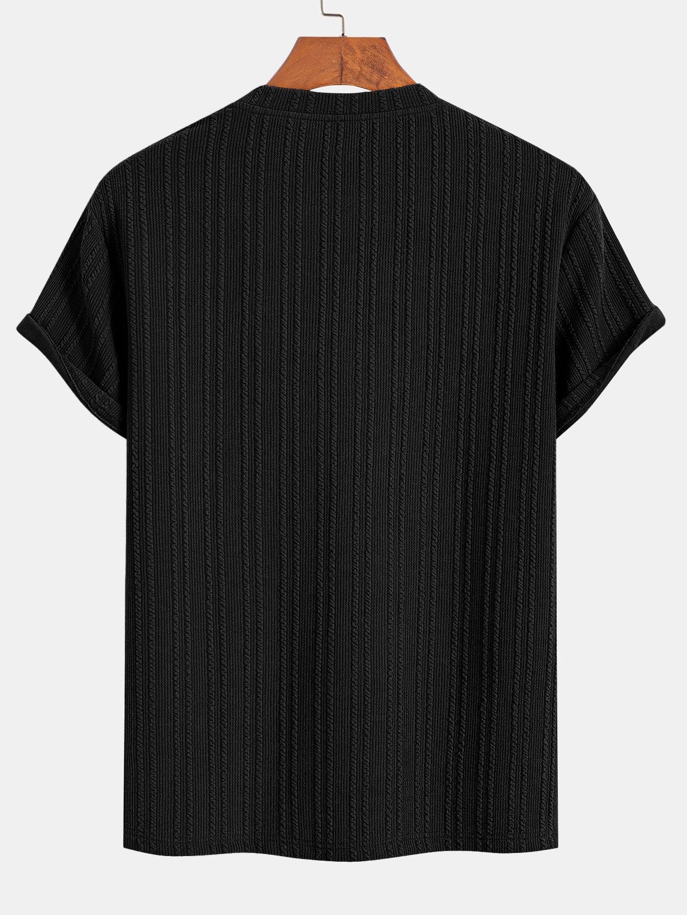 Américo® | Muscle Fit Ribbed T-Shirt - Image 6