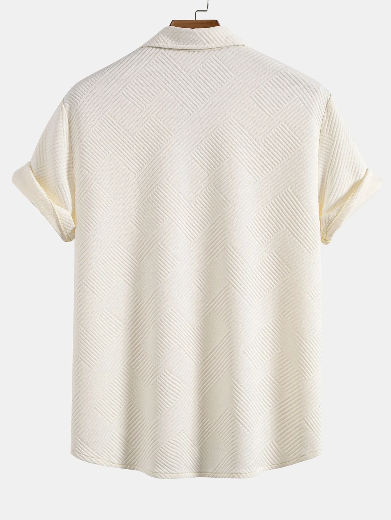 Amias® | Stripe Jacquard Button Up Shirt - Image 6