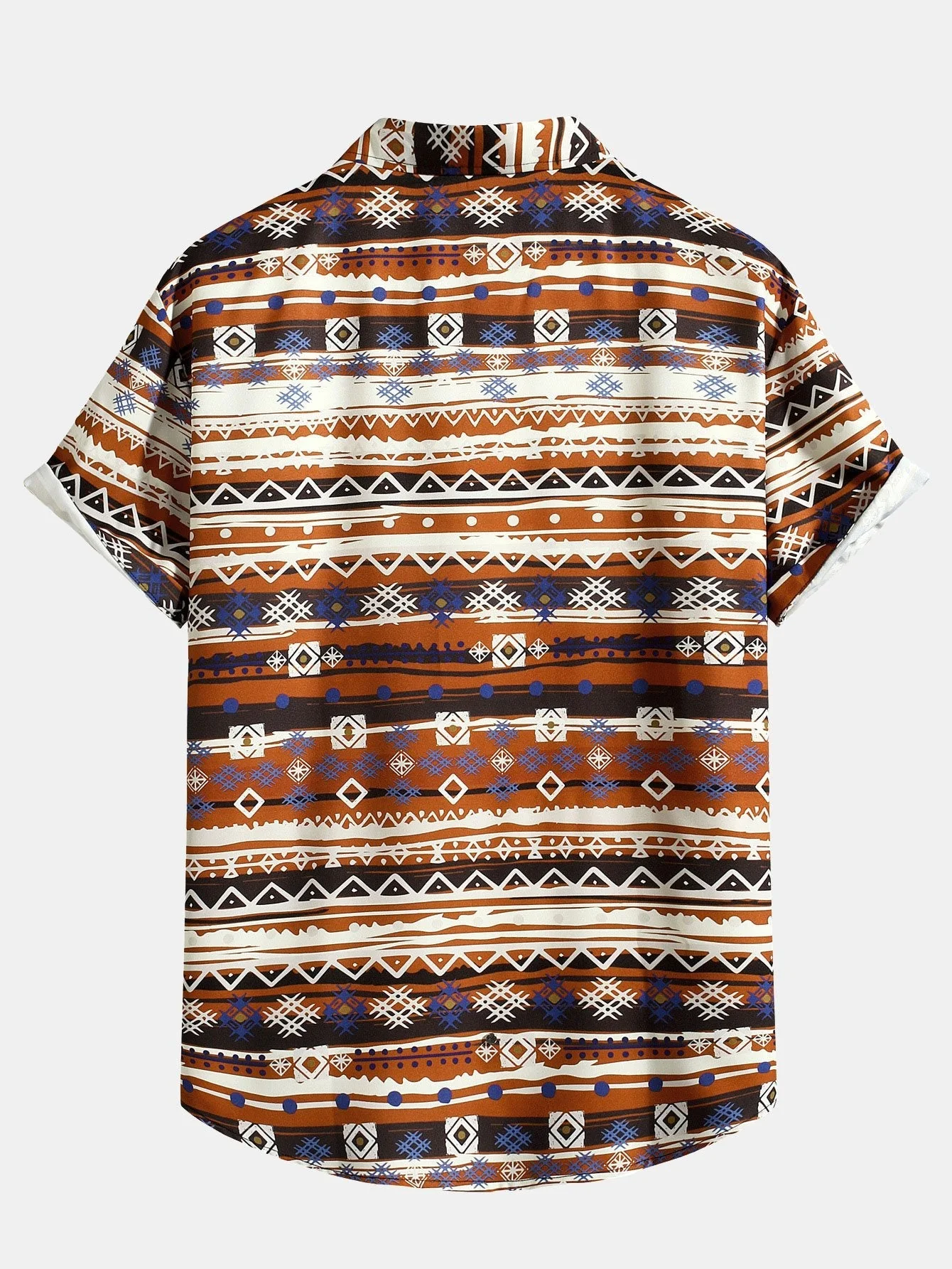 Amir® | Tribal Ethnic Print Button Up Shirt - Image 2