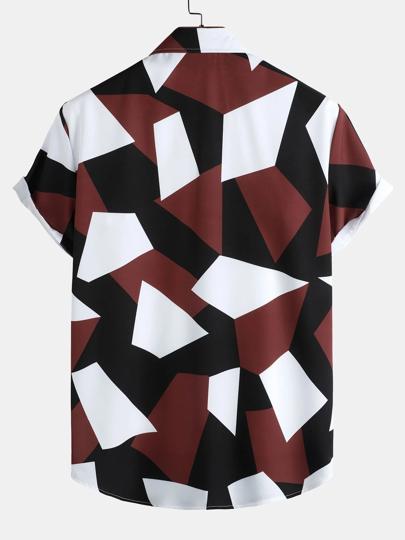 Amner® | Geometry Print Button Up Shirt - Image 2