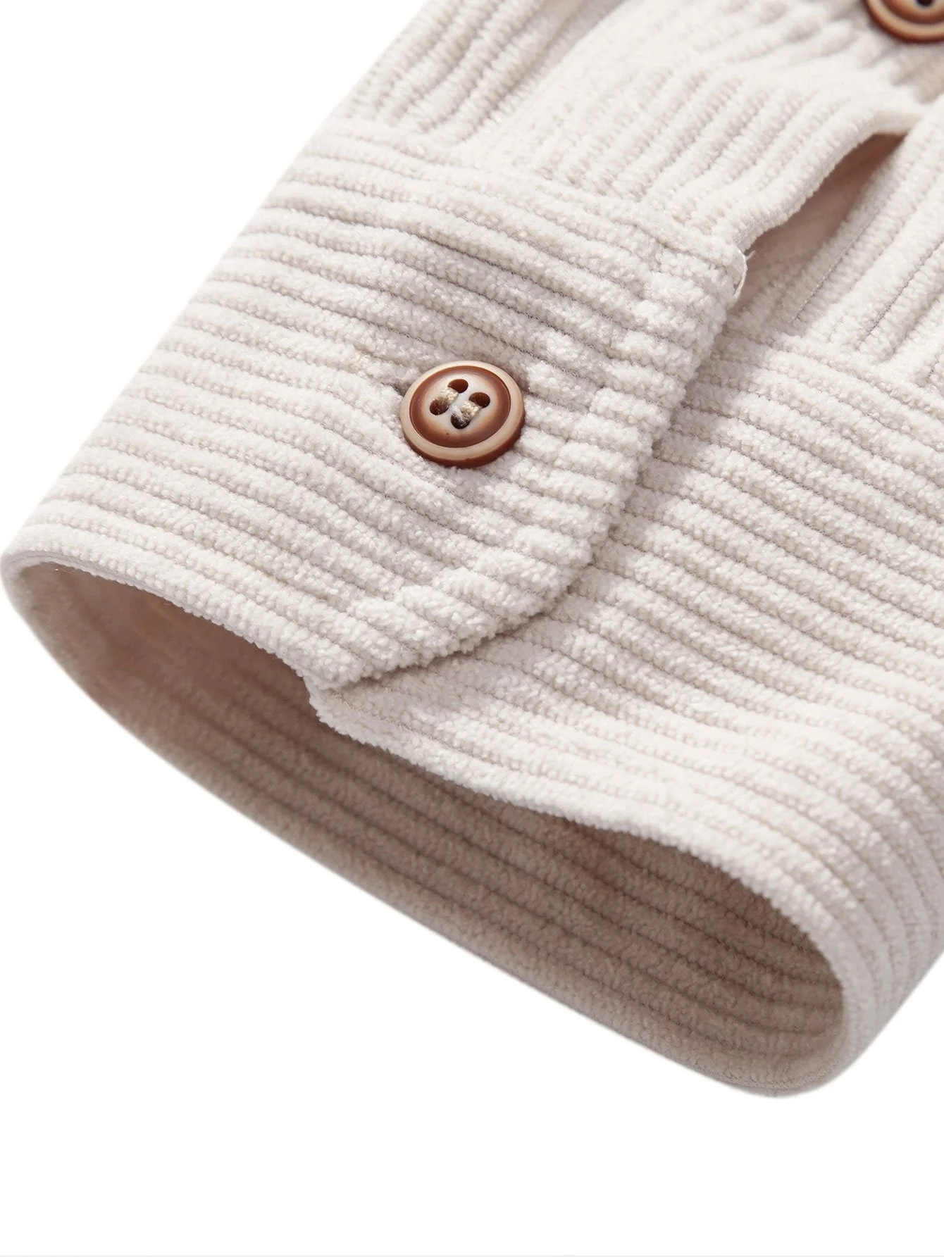 Amyas® | Long Sleeve Polo Neck Corduroy Shirt - Image 7
