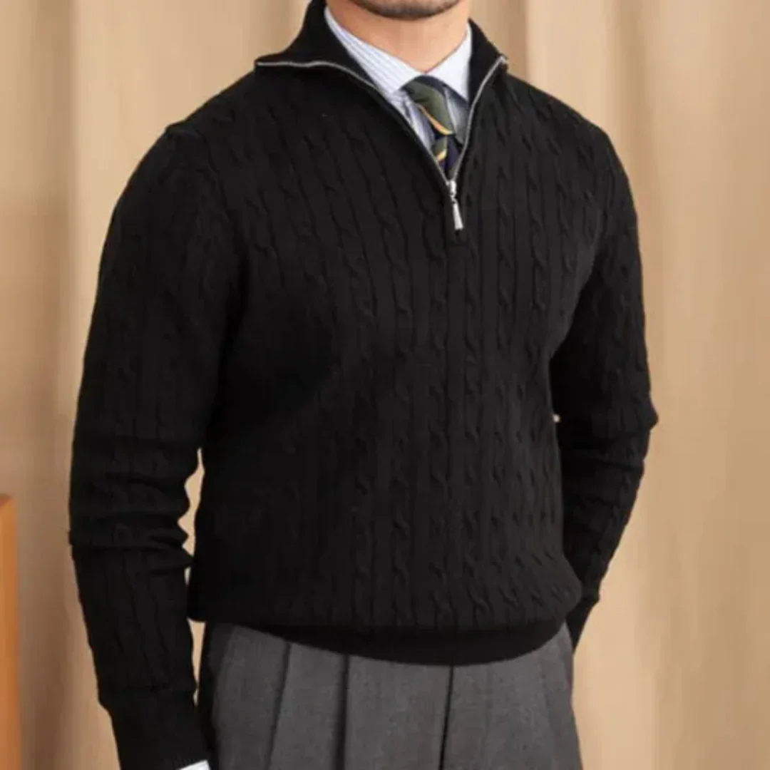 Anacleto | Knit Half Zip Sweater - Image 4
