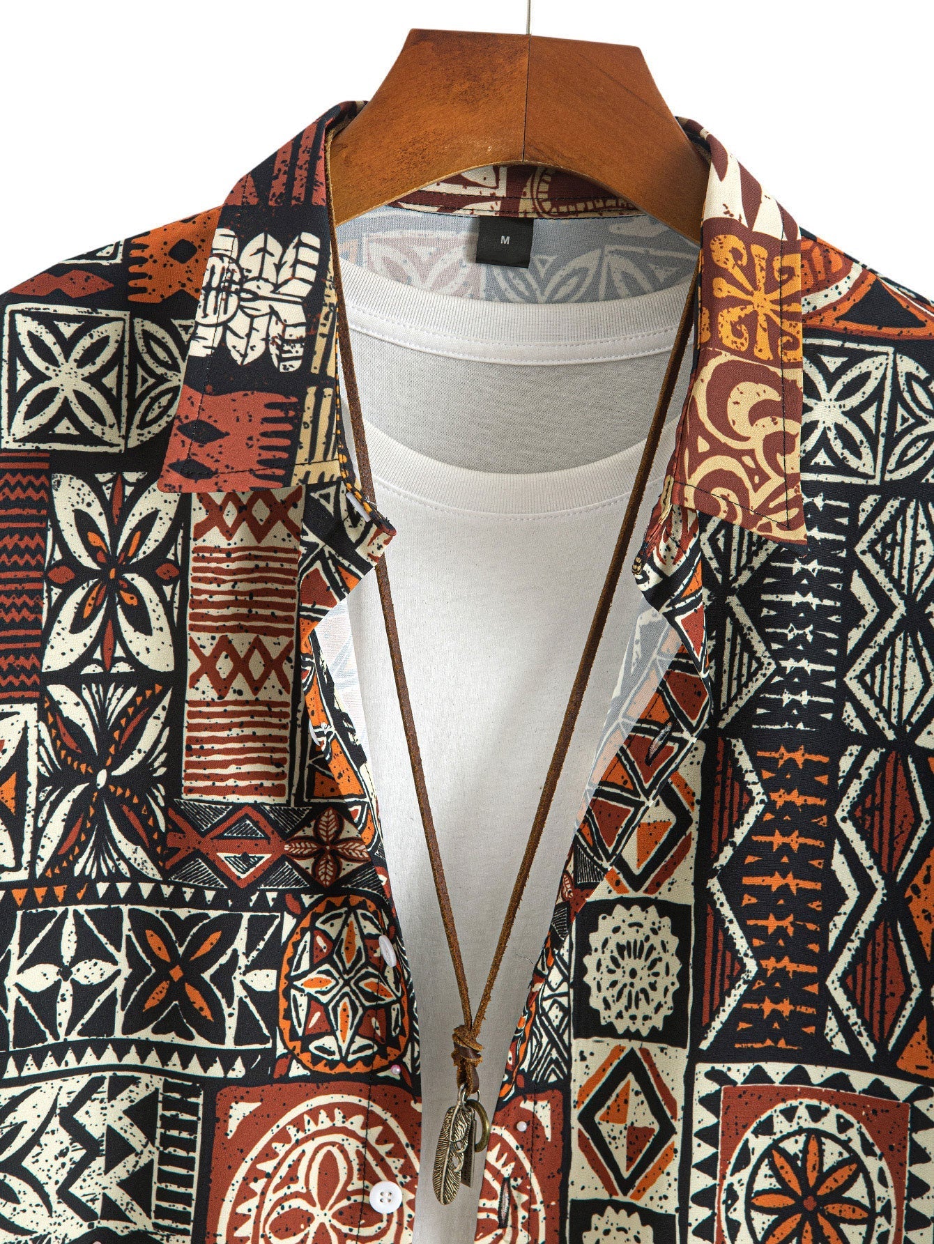 Anderson® | Ethnic Geometry Print Button Up Shirt - Image 3