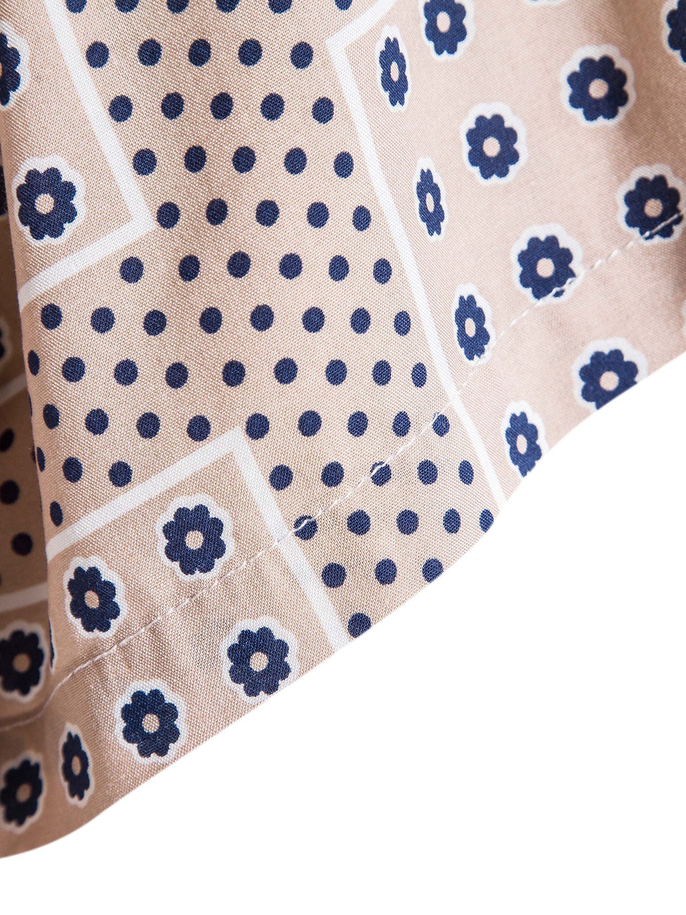 Andries® | Polka Dot Flower Print Button Up Shirt - Image 5