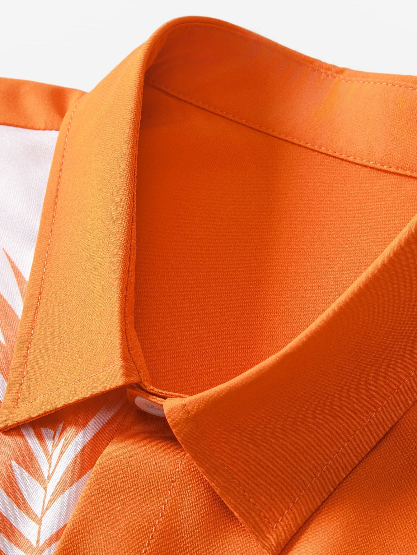 Angus® | Leaf Print Patchwork Button Up Shirt - Image 3