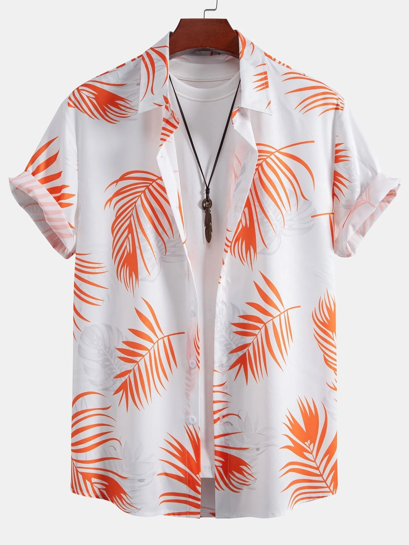 Anrich® | Leaf Print Button Up Shirt