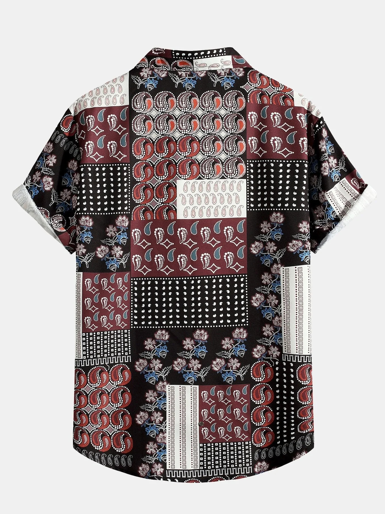 Antal® | Paisley Floral Patchwork Print Shirt - Image 2