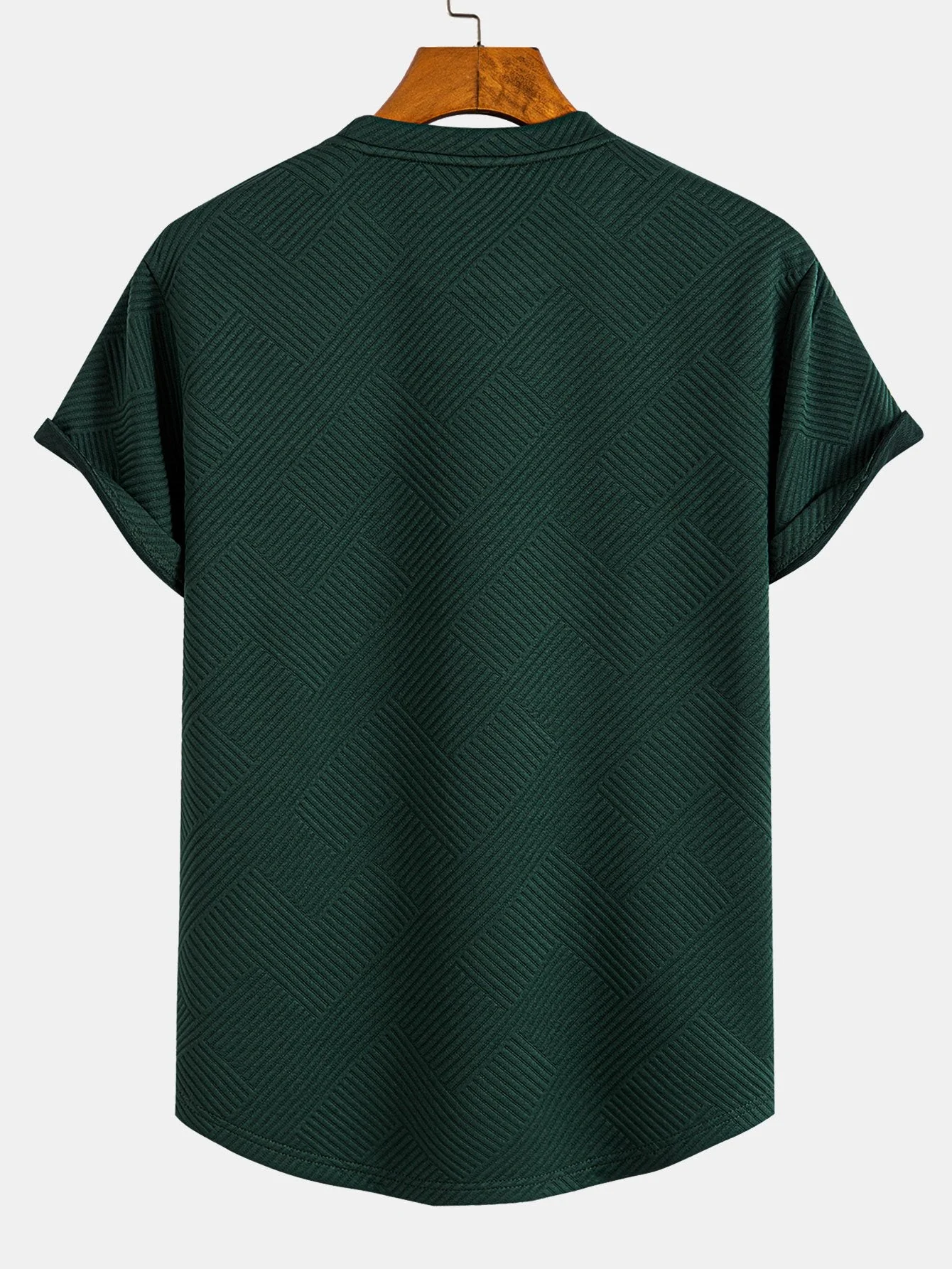 Antenor® | Short Sleeve Stripe Jacquard Arc Hem T-Shirt & Shorts - Image 5