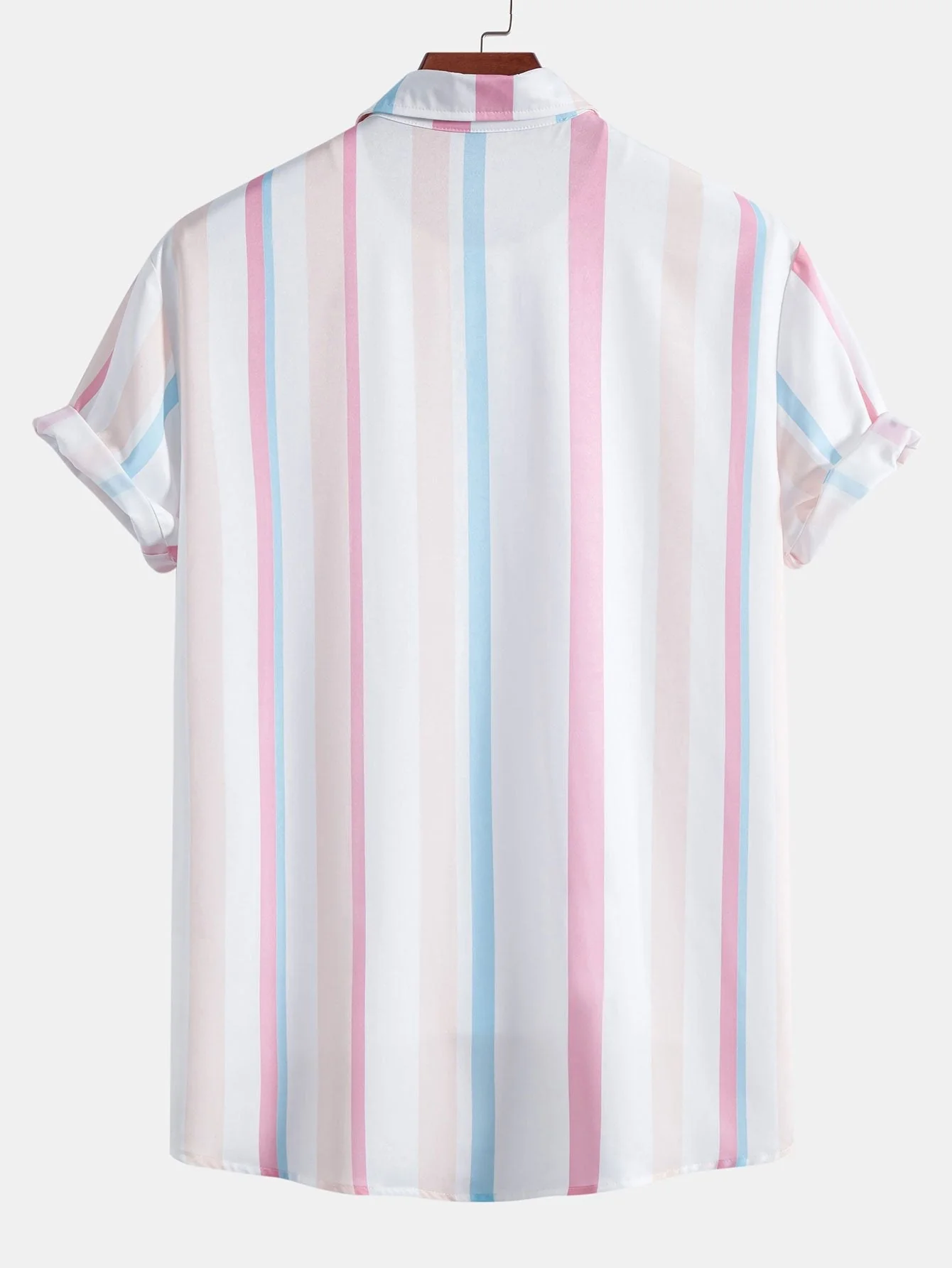 Antoine® | Colorful Striped Print Button Up Shirt - Image 2