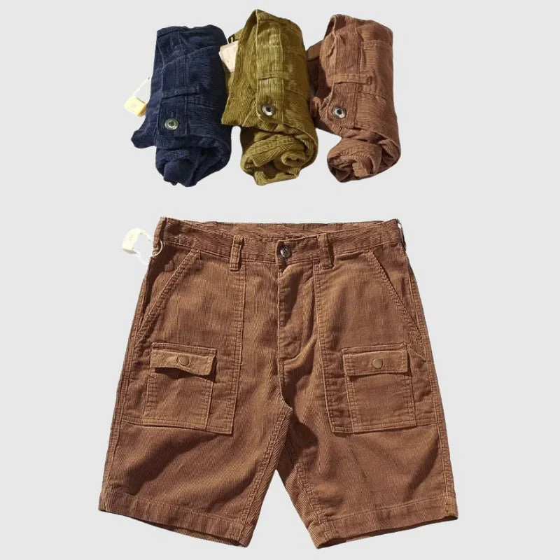 Antuan® | Davide Costa Corduroy Cargo Shorts - Image 5