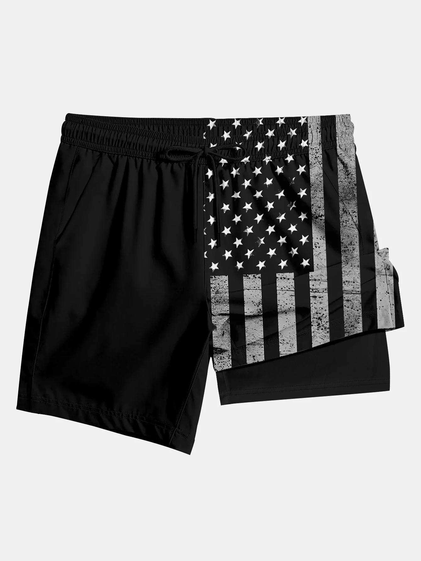 Apollinaris | 2 In 1 Stars And Stripes Print Swim Shorts - Image 2