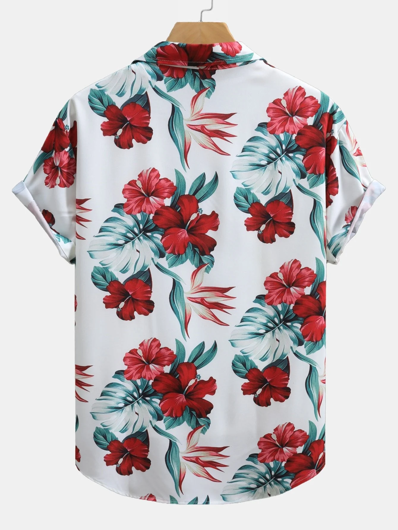 Aran® | Tropical Floral Print Button Up Shirt - Image 2