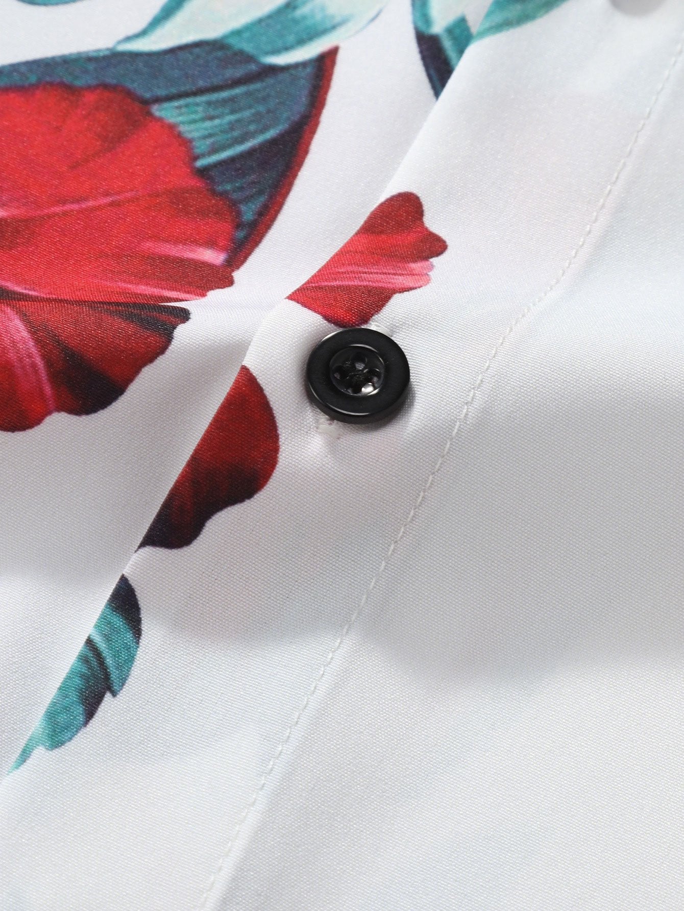 Aran® | Tropical Floral Print Button Up Shirt - Image 3