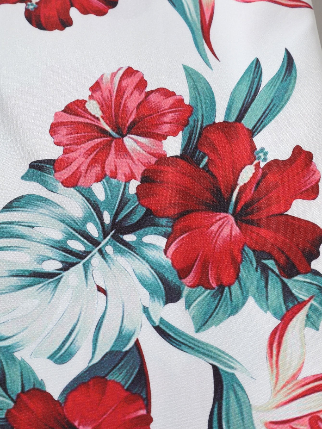 Aran® | Tropical Floral Print Button Up Shirt - Image 4