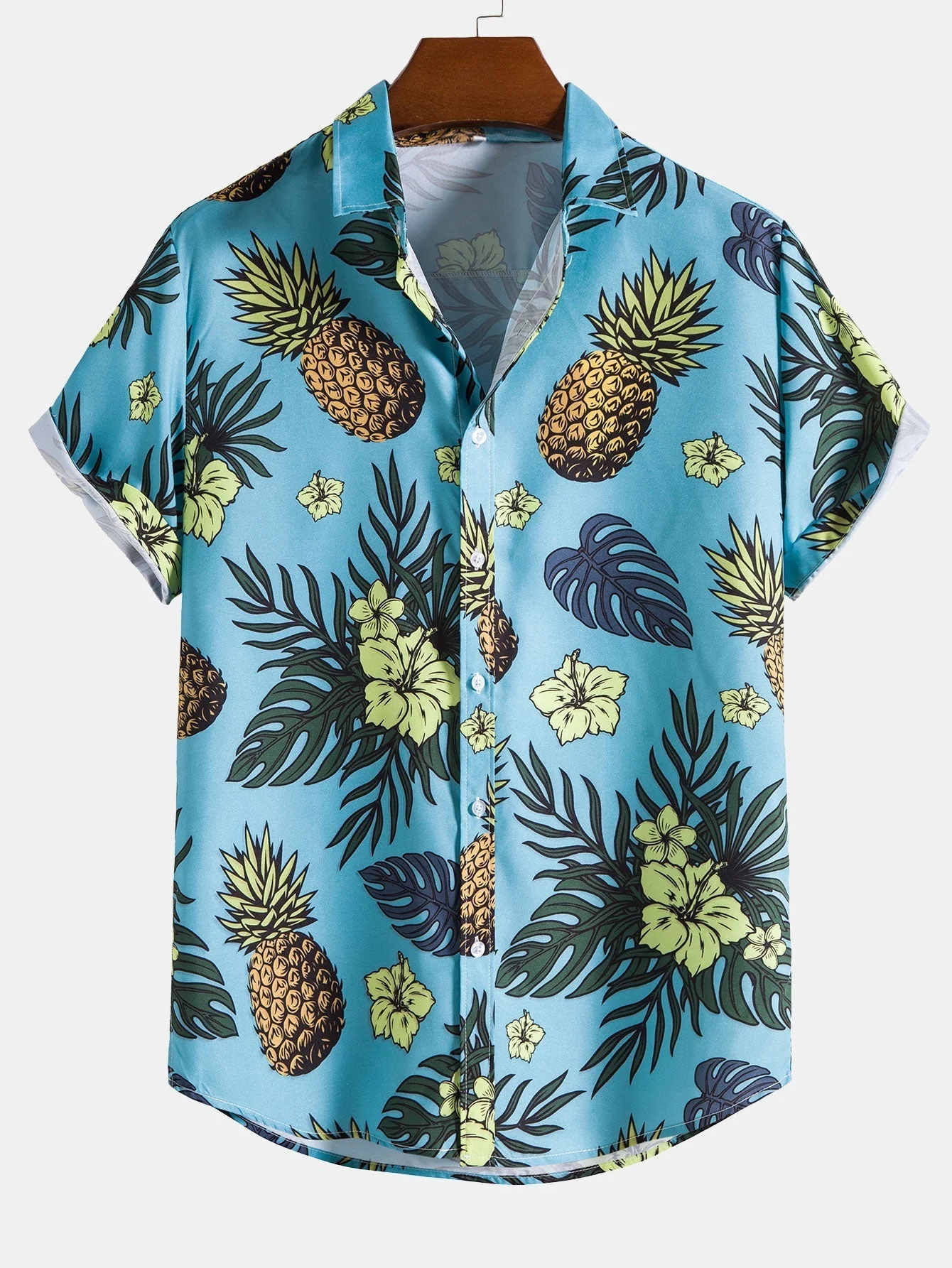 Arcie® | Tropical Floral Pineapple Print Shirt