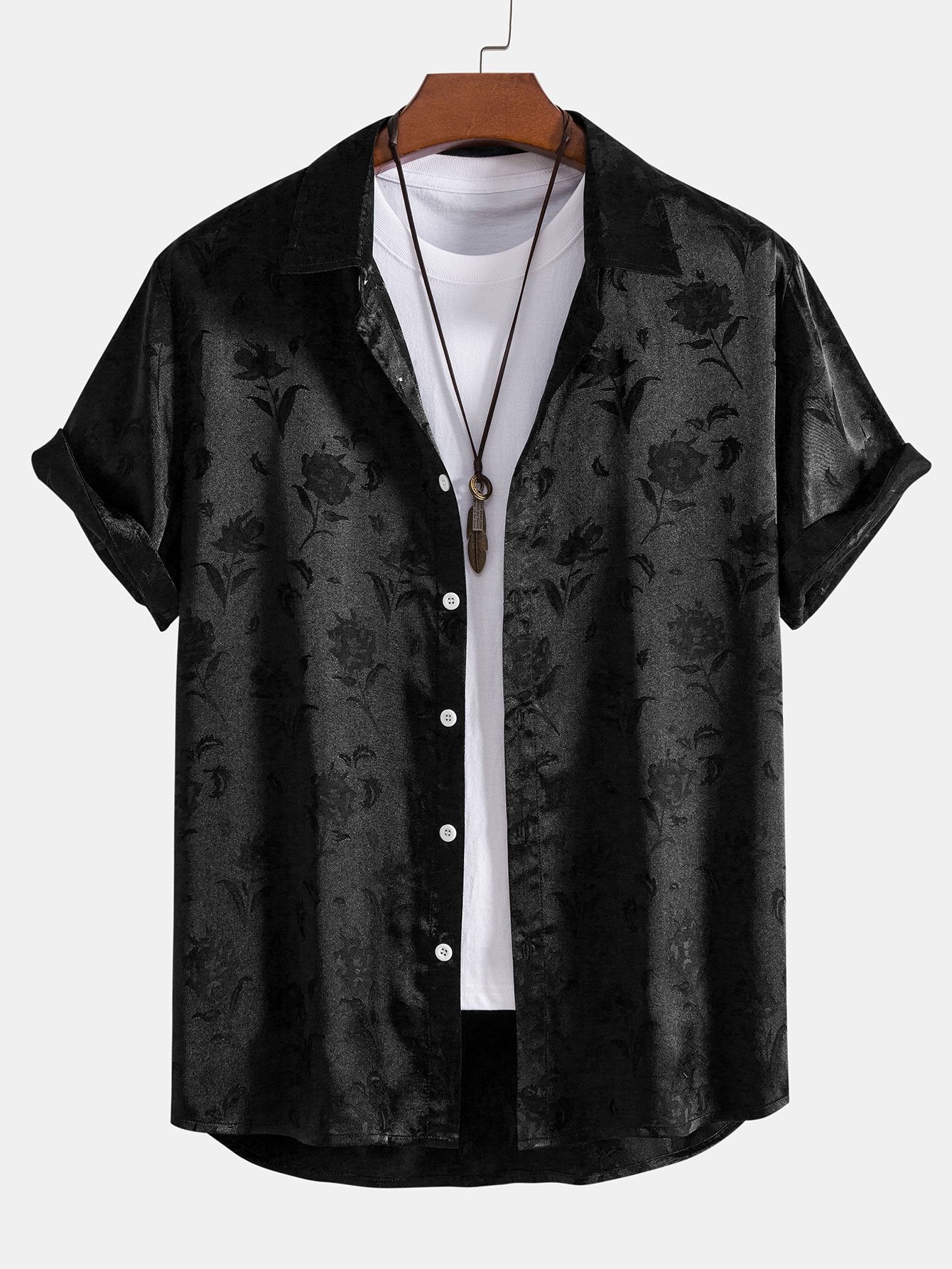 Arden® | Satin Floral Shirt - Image 2