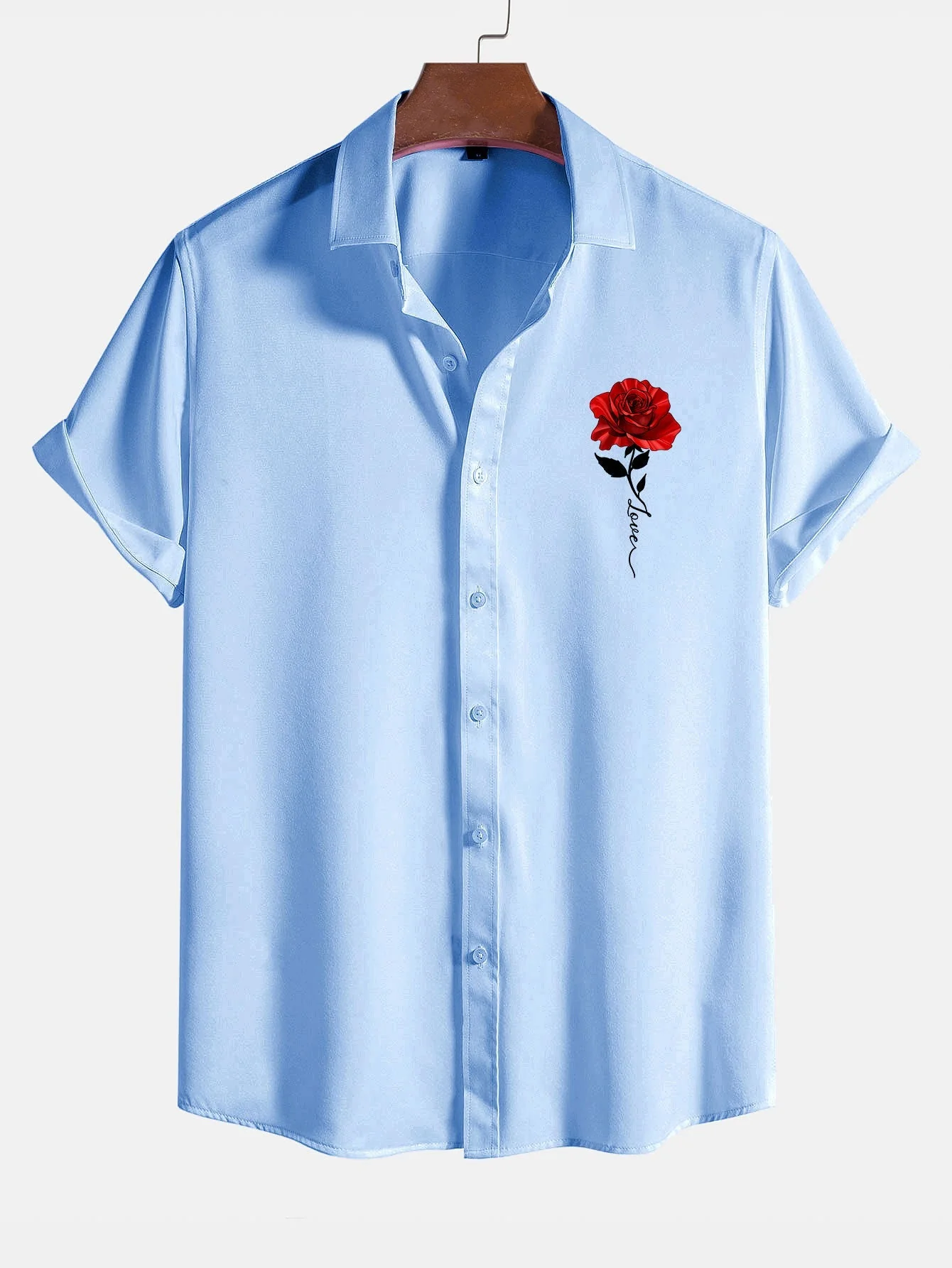Ardray® | Rose Print Button Up Shirt - Image 4