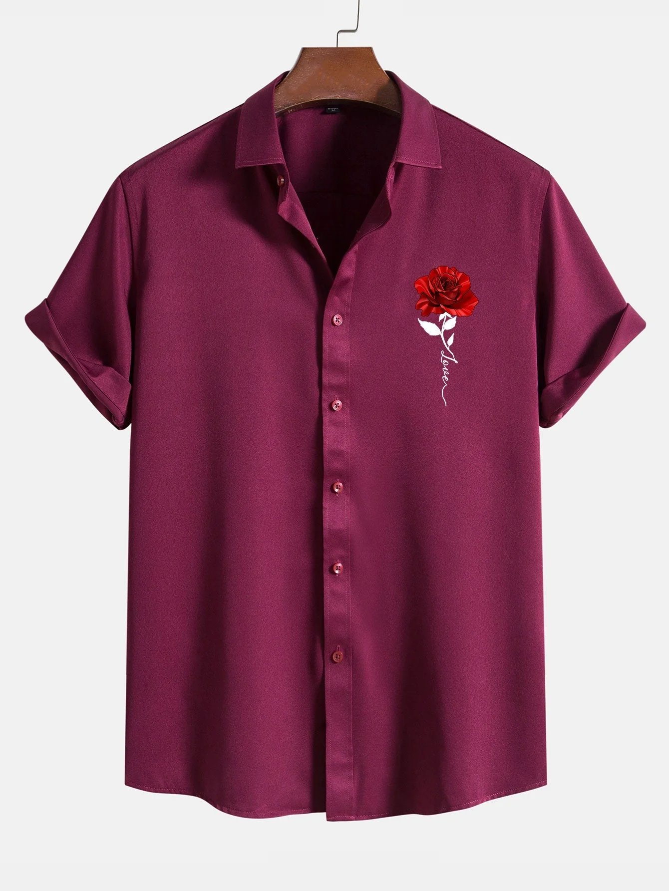 Ardray® | Rose Print Button Up Shirt - Image 6