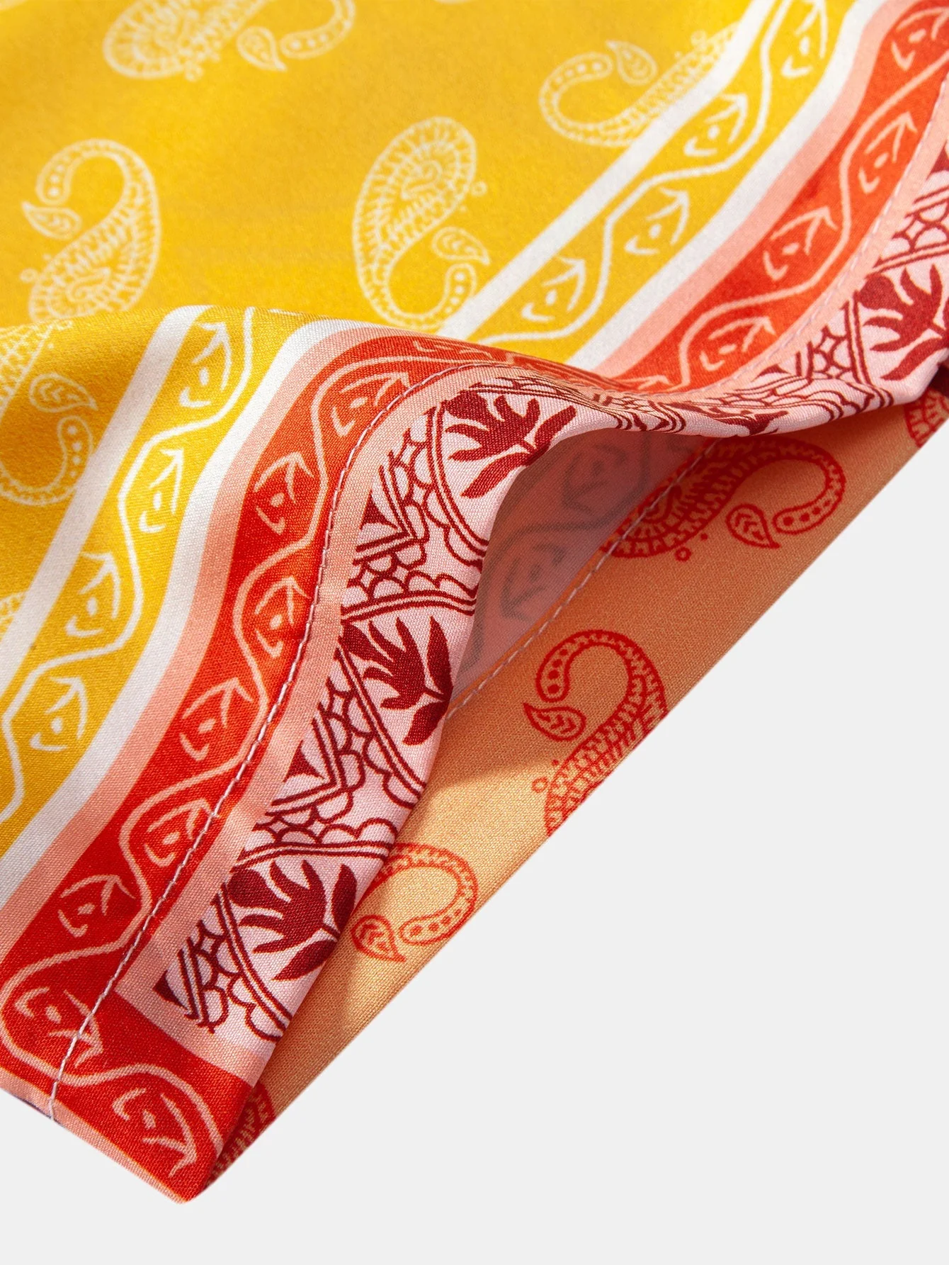 Arek® | Paisley Border Button Up Shirt - Image 4