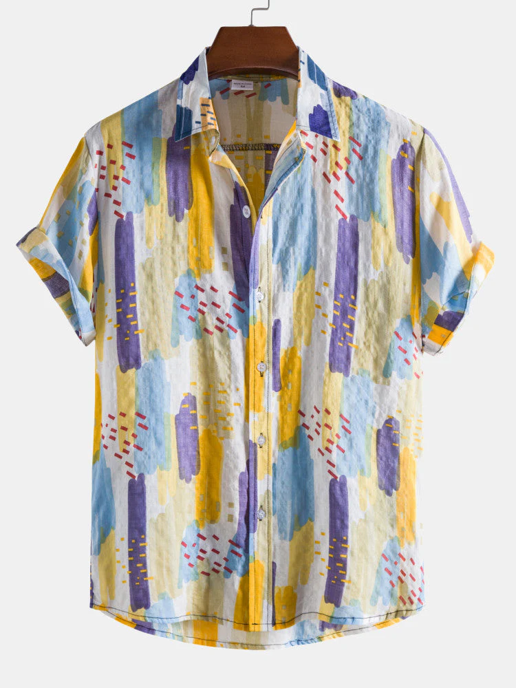 Aren® | Multicolor Graffiti Cotton Shirts