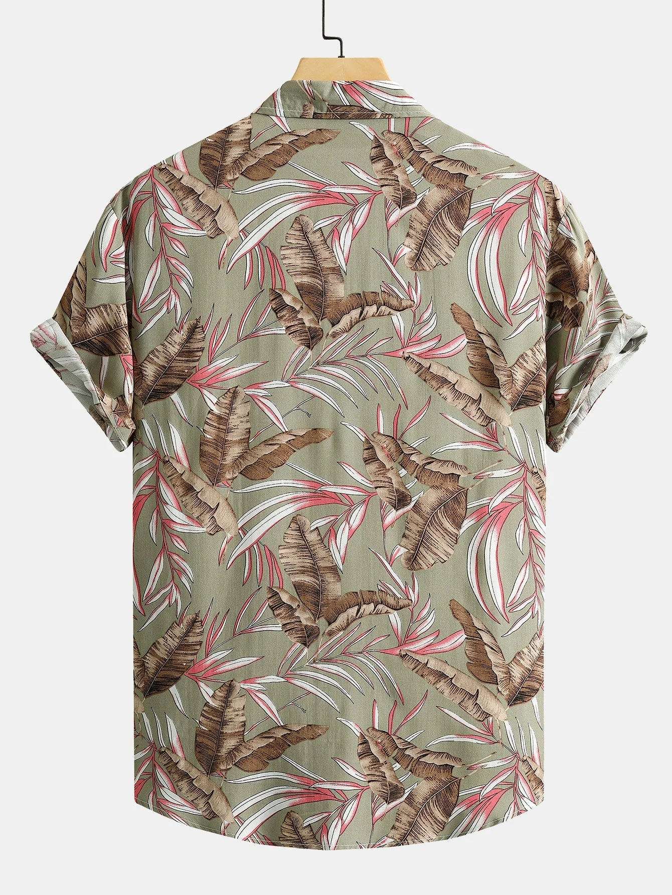 Aretino® | Viscose Tropical Print Button Up Shirt - Image 4